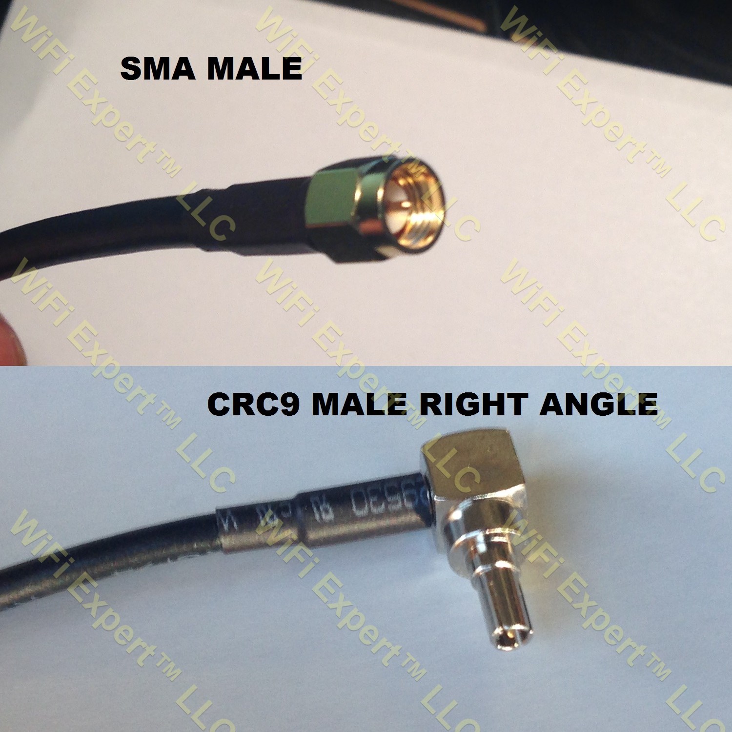 LMR100 SMA MALE to CRC9 MALE ANGLE Coaxial RF Pigtail Cable