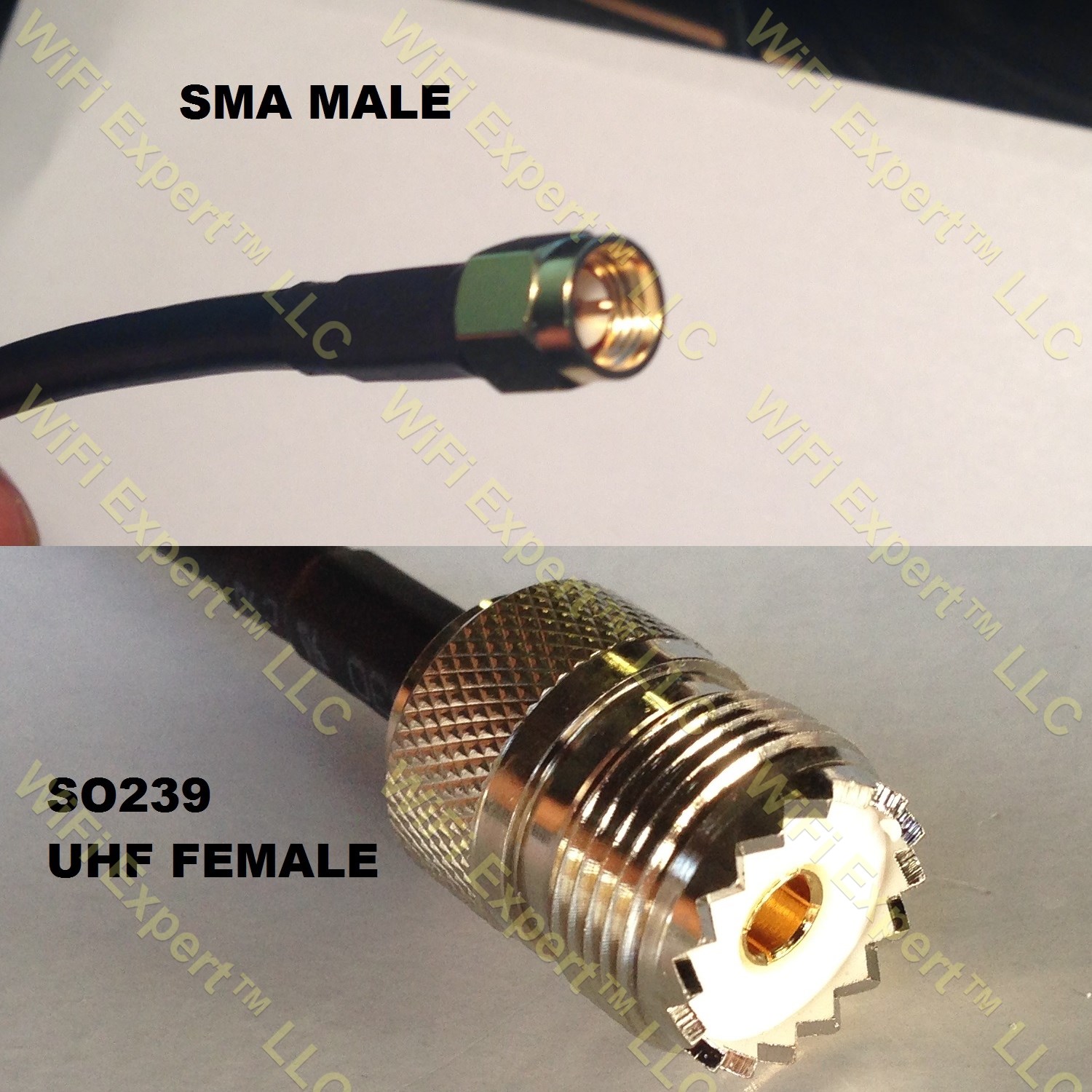 LMR400 SMA MALE to SO239 UHF Female Coaxial RF Pigtail Cable