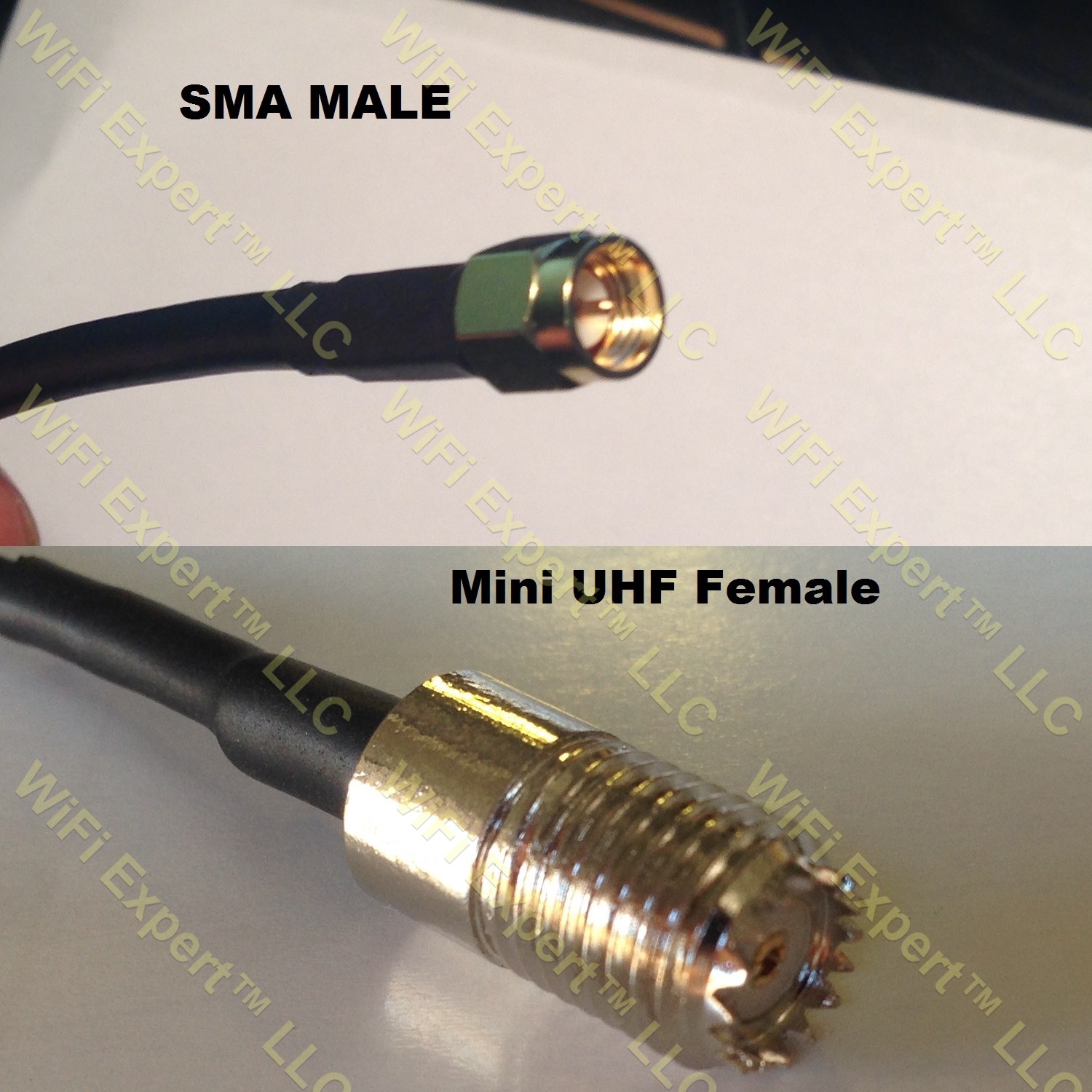 LMR100 SMA MALE to MINI UHF FEMALE Coaxial RF Pigtail Cable