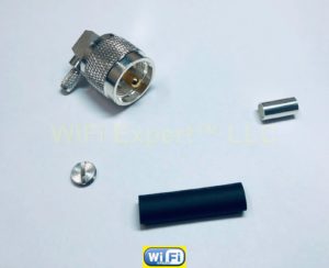 1 x Silver UHF PL259 Male ANGLE crimp RG58 LMR195 RG142 Cable RF connector USA