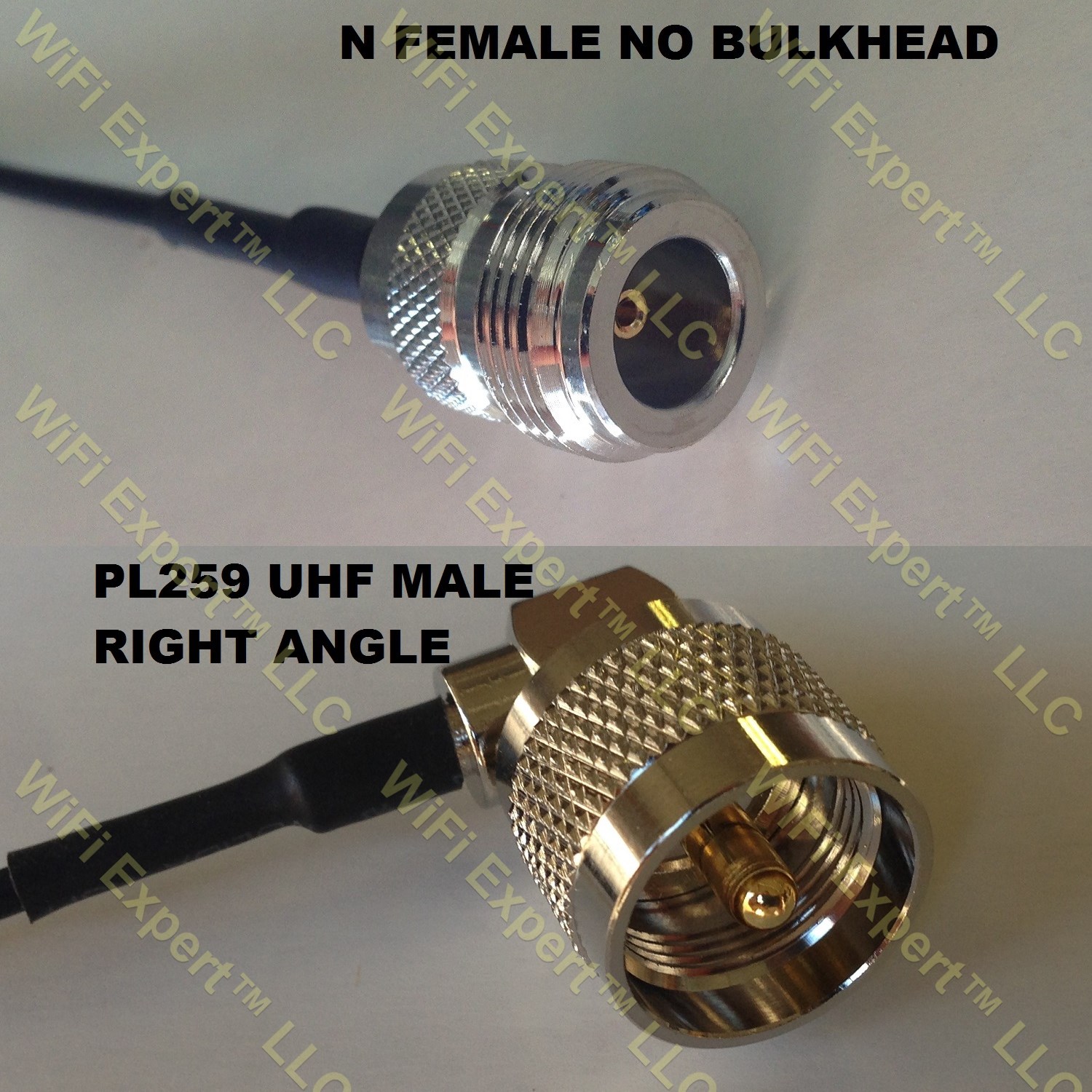 RG400 N FEMALE to UHF Male Angle Coaxial RF Pigtail Cable