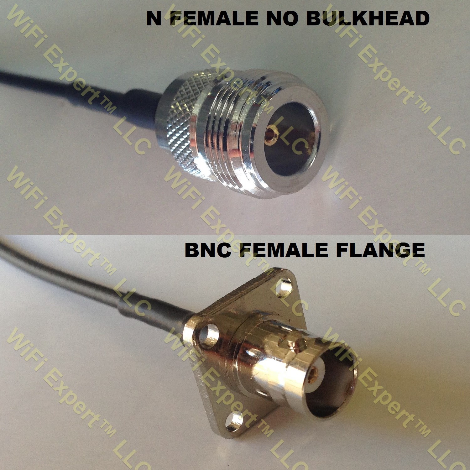 RG400 N FEMALE to BNC Flange Female Coaxial RF Pigtail Cable