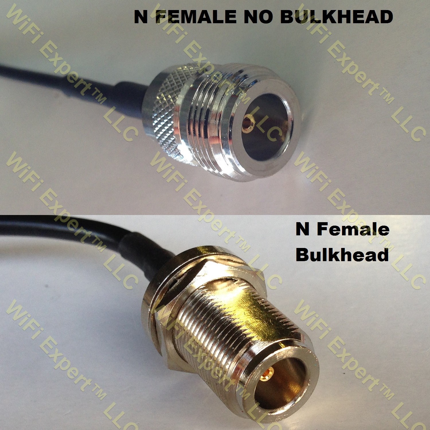 LMR100 N FEMALE to N FEMALE BULKHEAD Coaxial RF Pigtail Cable