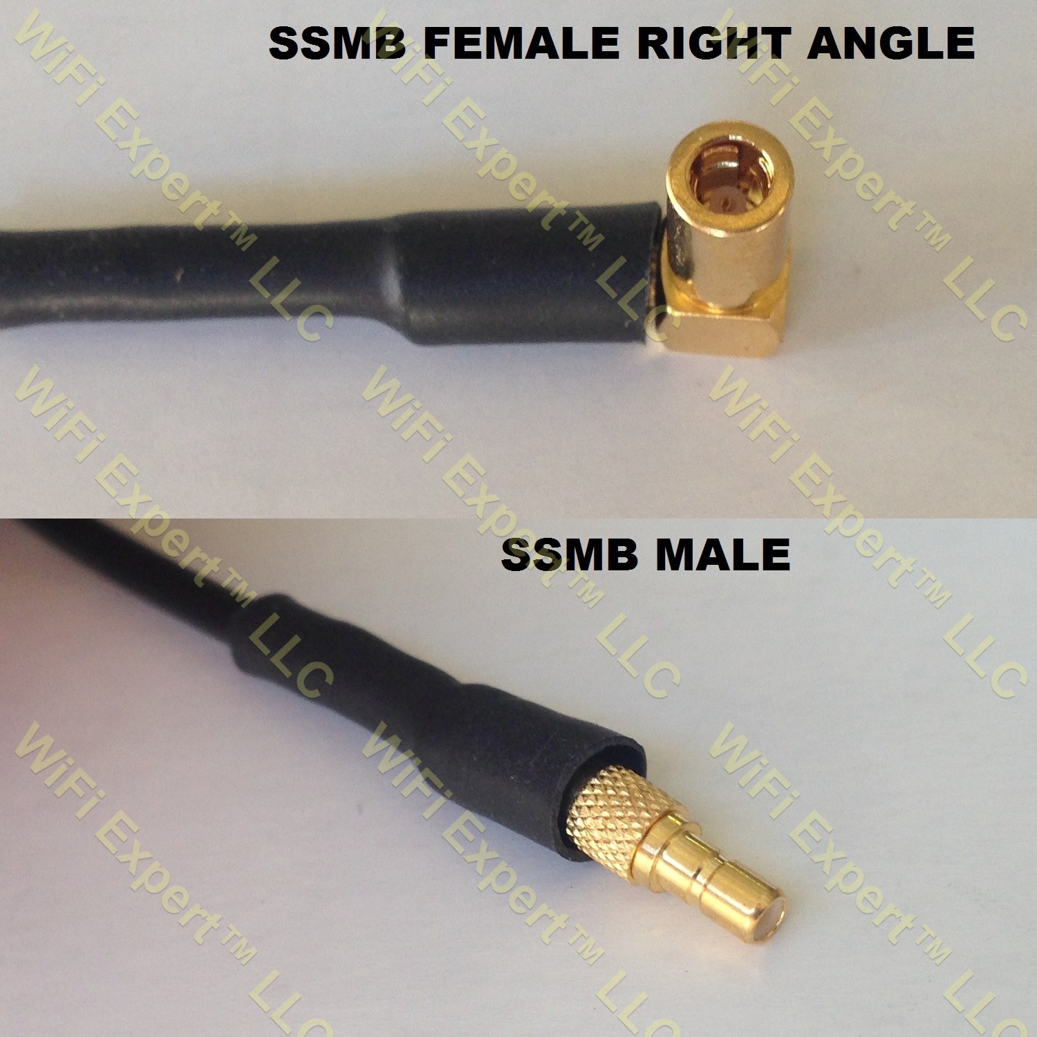 RG316 SSMB ANGLE FEMALE to SSMB Male Coaxial RF Pigtail Cable