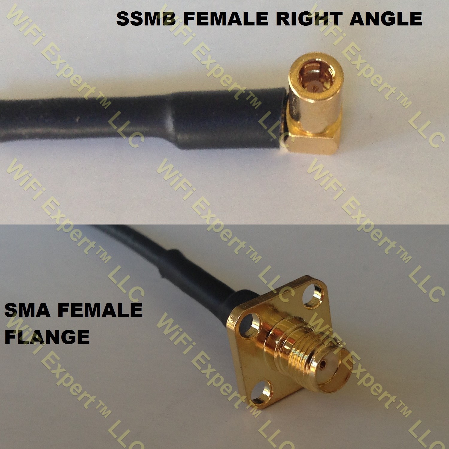 RG316 SSMB ANGLE FEMALE to SMA FEMALE FLANGE Coaxial RF Pigtail Cable