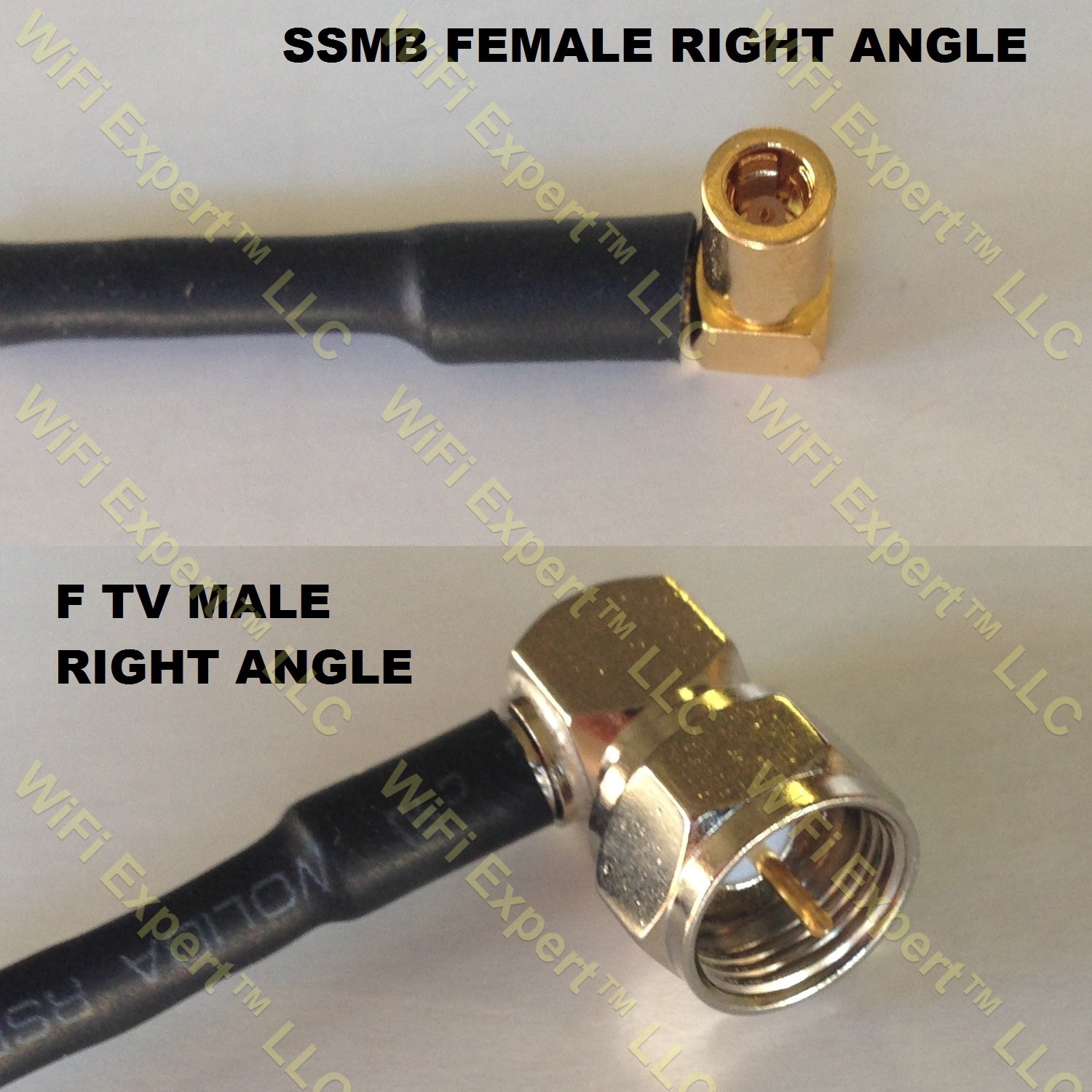 RG316 SSMB ANGLE FEMALE to F MALE ANGLE Coaxial RF Pigtail Cable