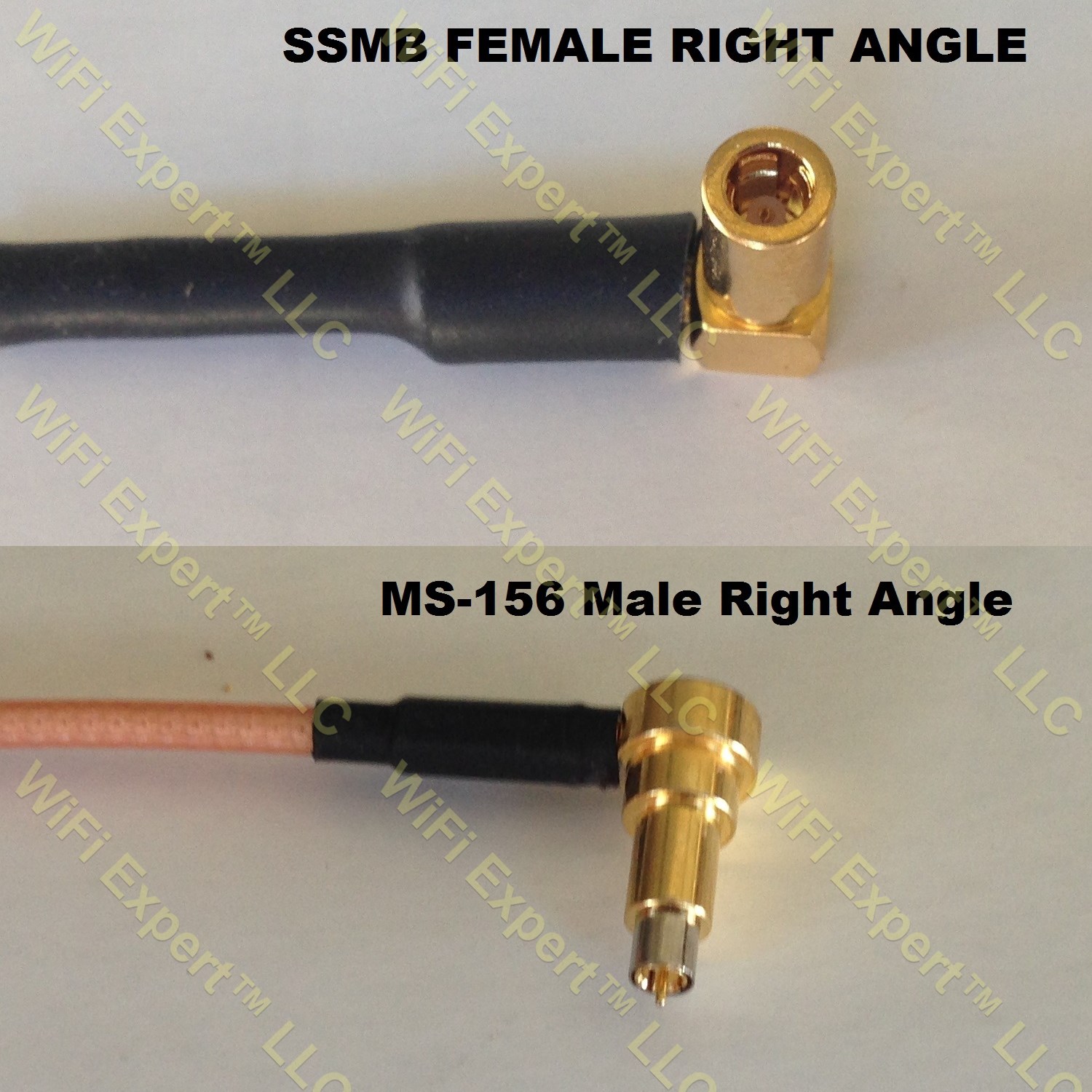 RG316 SSMB ANGLE FEMALE to MS-156 MALE ANGLE Coaxial RF Pigtail Cable