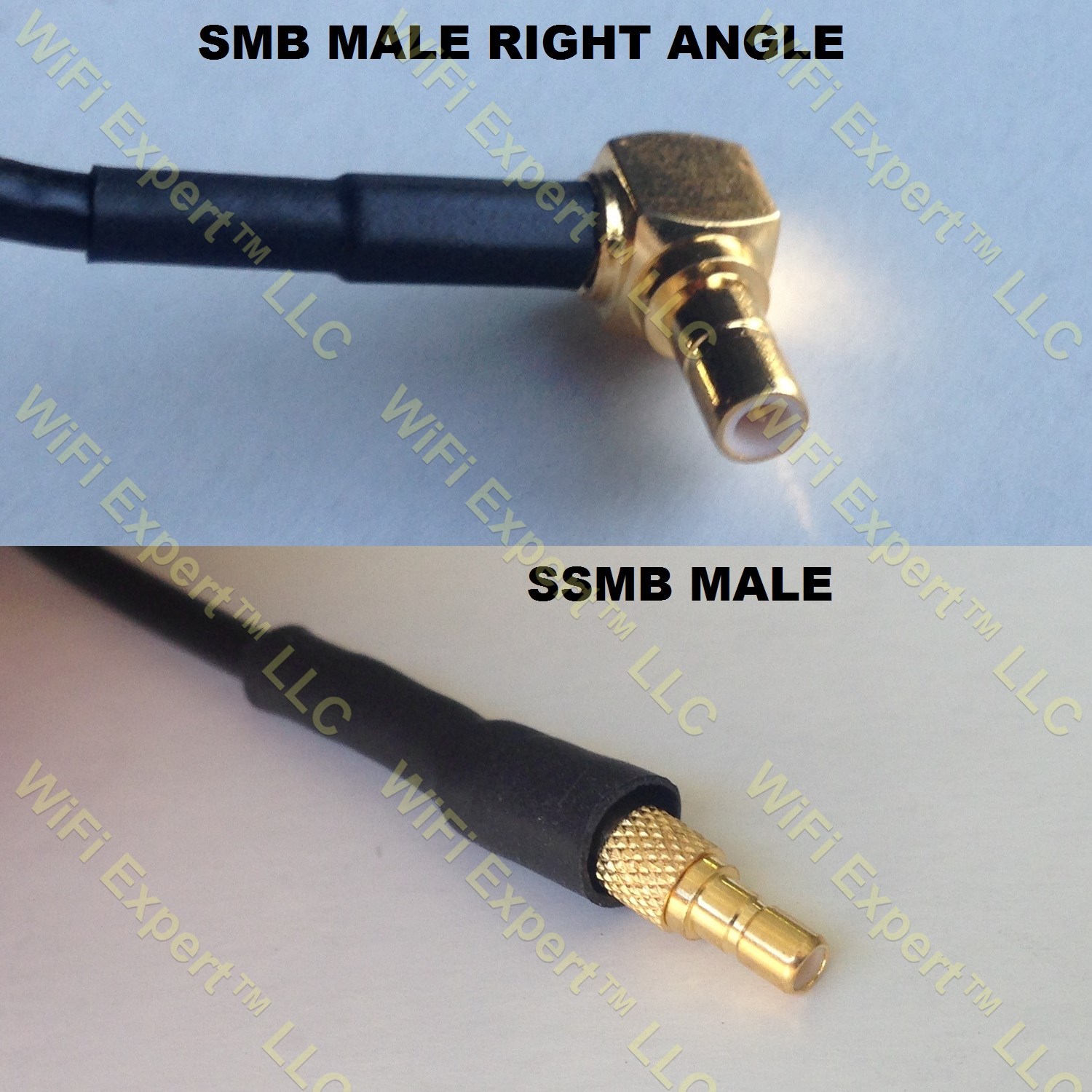 LMR100 SMB MALE ANGLE to SSMB Male Coaxial RF Pigtail Cable