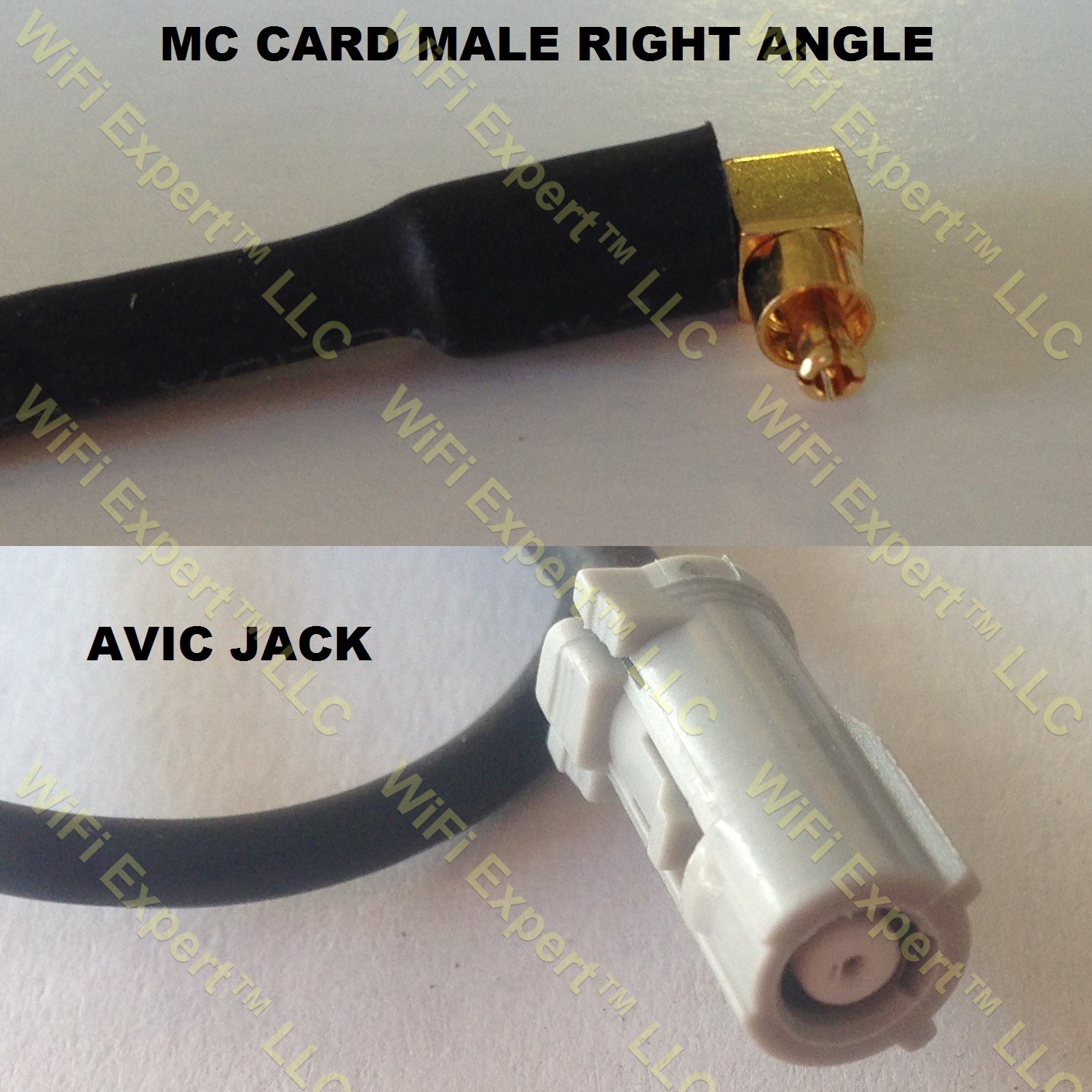 LMR100 MC CARD MALE ANGLE to AVIC Jack Coaxial RF Pigtail Cable