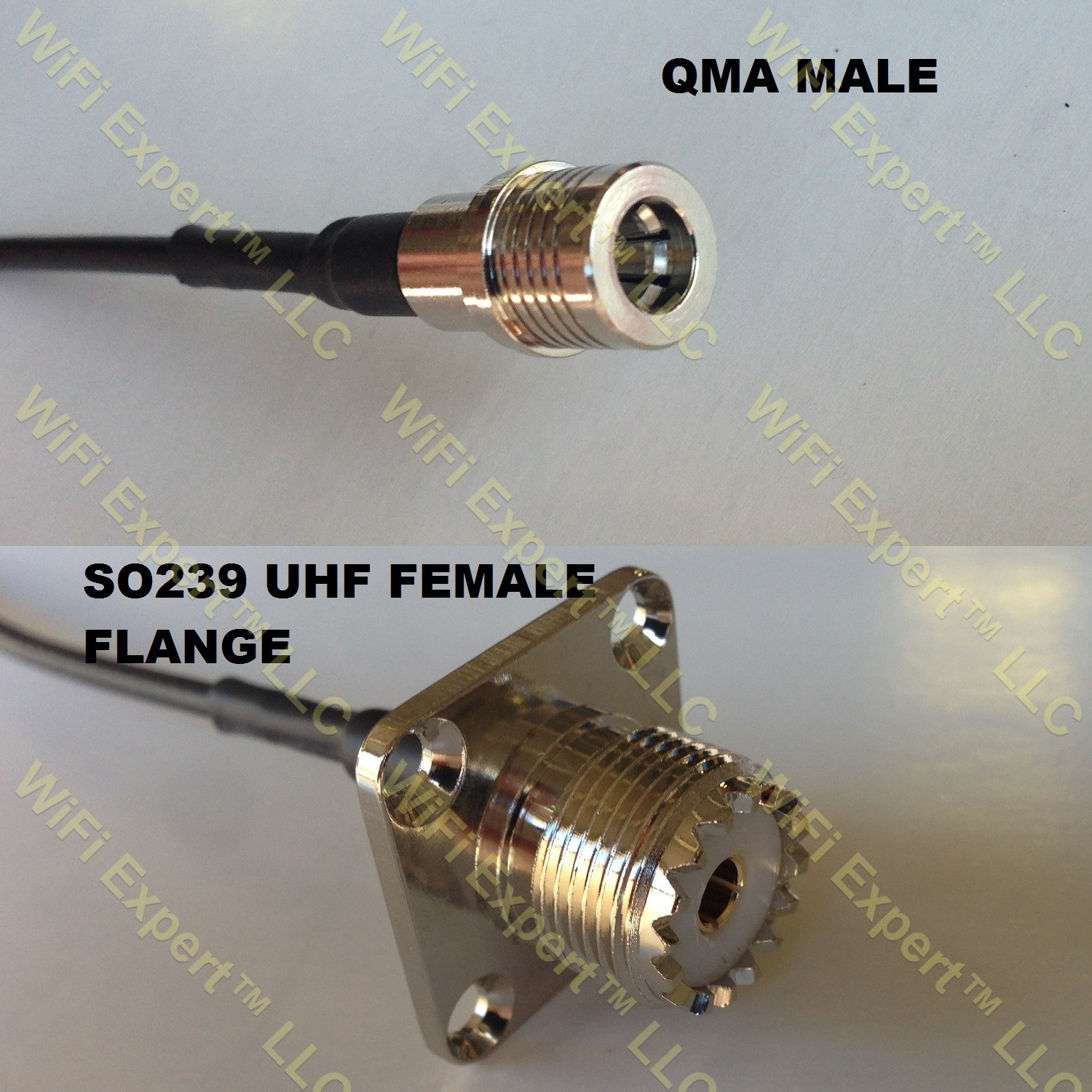 RG400 QMA MALE to UHF Female Flange Coaxial RF Pigtail Cable