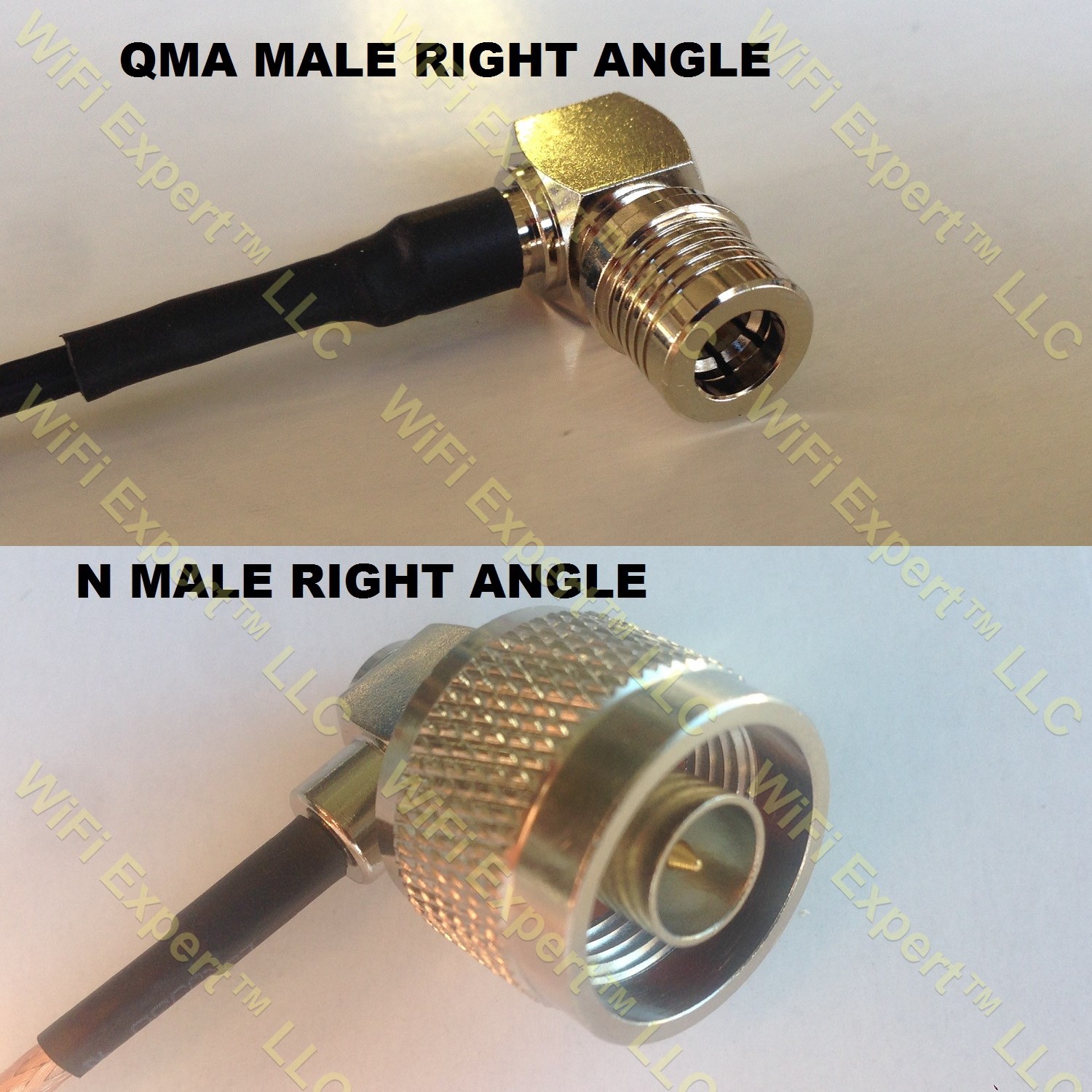 LMR100 QMA MALE ANGLE to N MALE ANGLE Coaxial RF Pigtail Cable