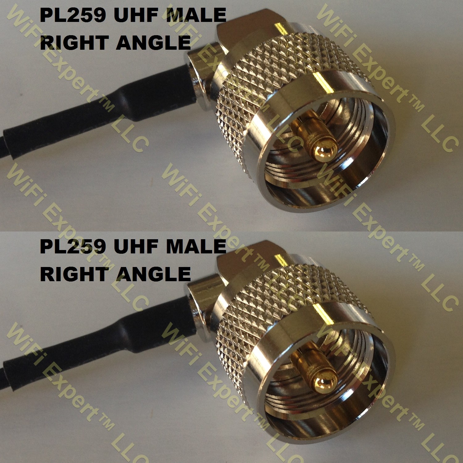 LMR400 UHF Male Angle to UHF Male Angle Coaxial RF Pigtail Cable