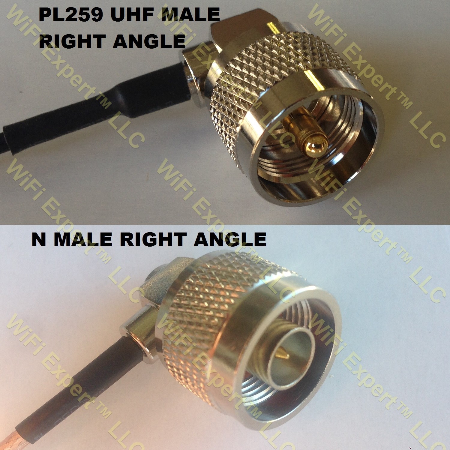 LMR400 UHF Male Angle to N MALE ANGLE Coaxial RF Pigtail Cable