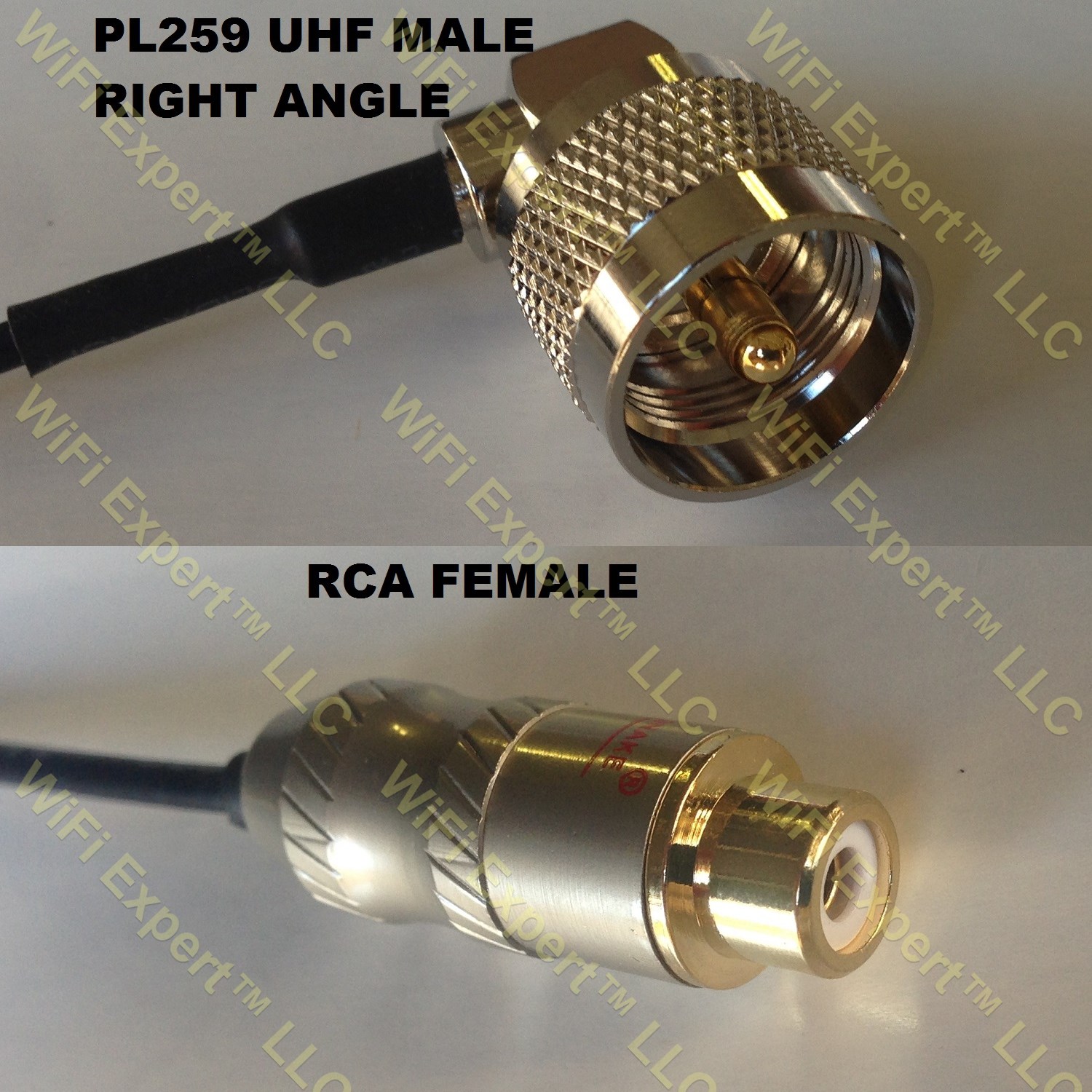 RG400 UHF Male Angle to RCA FEMALE Coaxial RF Pigtail Cable