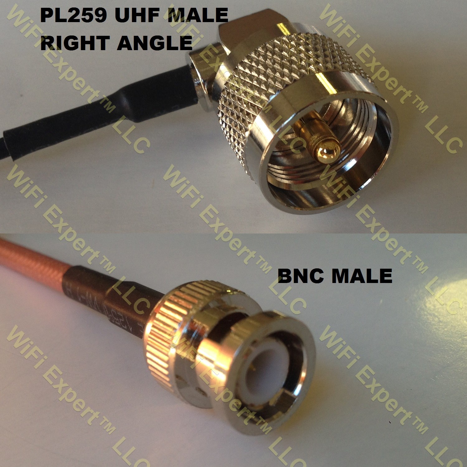 LMR400 UHF Male Angle to BNC MALE Coaxial RF Pigtail Cable