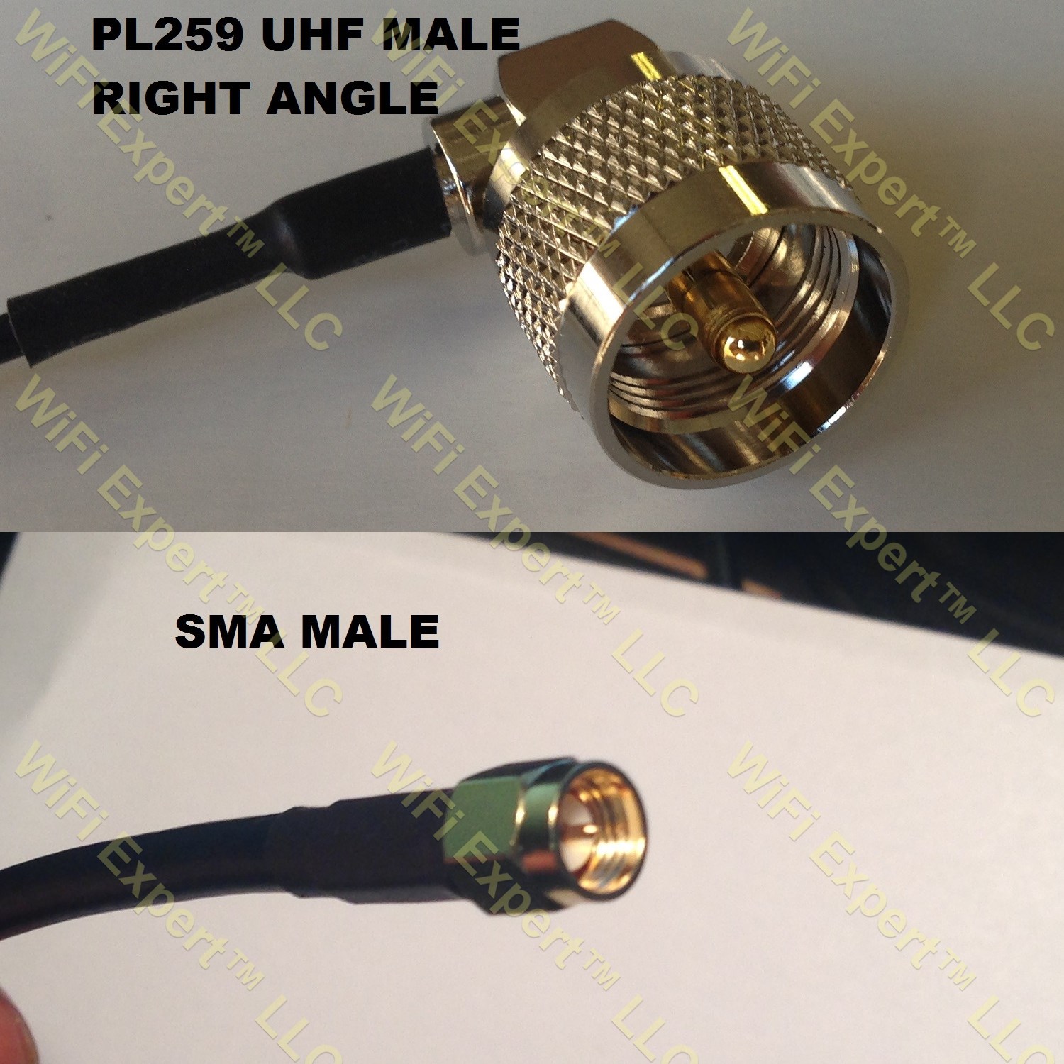LMR400 UHF Male Angle to SMA MALE Coaxial RF Pigtail Cable