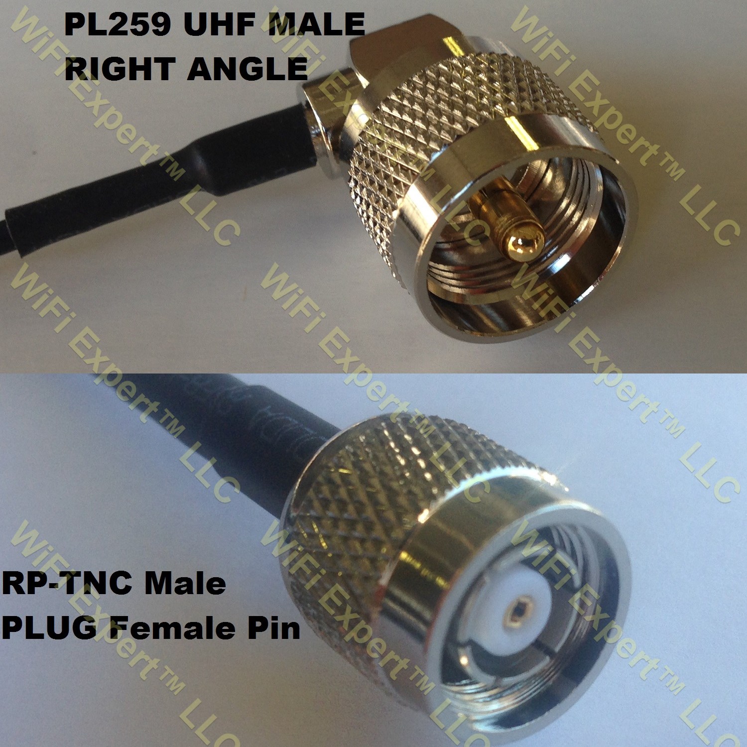 LMR400 UHF Male Angle to RP-TNC MALE Coaxial RF Pigtail Cable