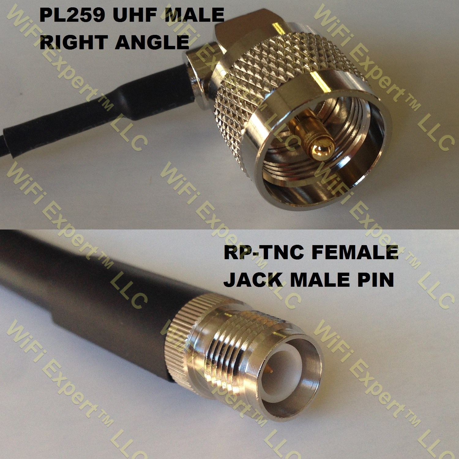 LMR400 UHF Male Angle to RP-TNC FEMALE Coaxial RF Pigtail Cable