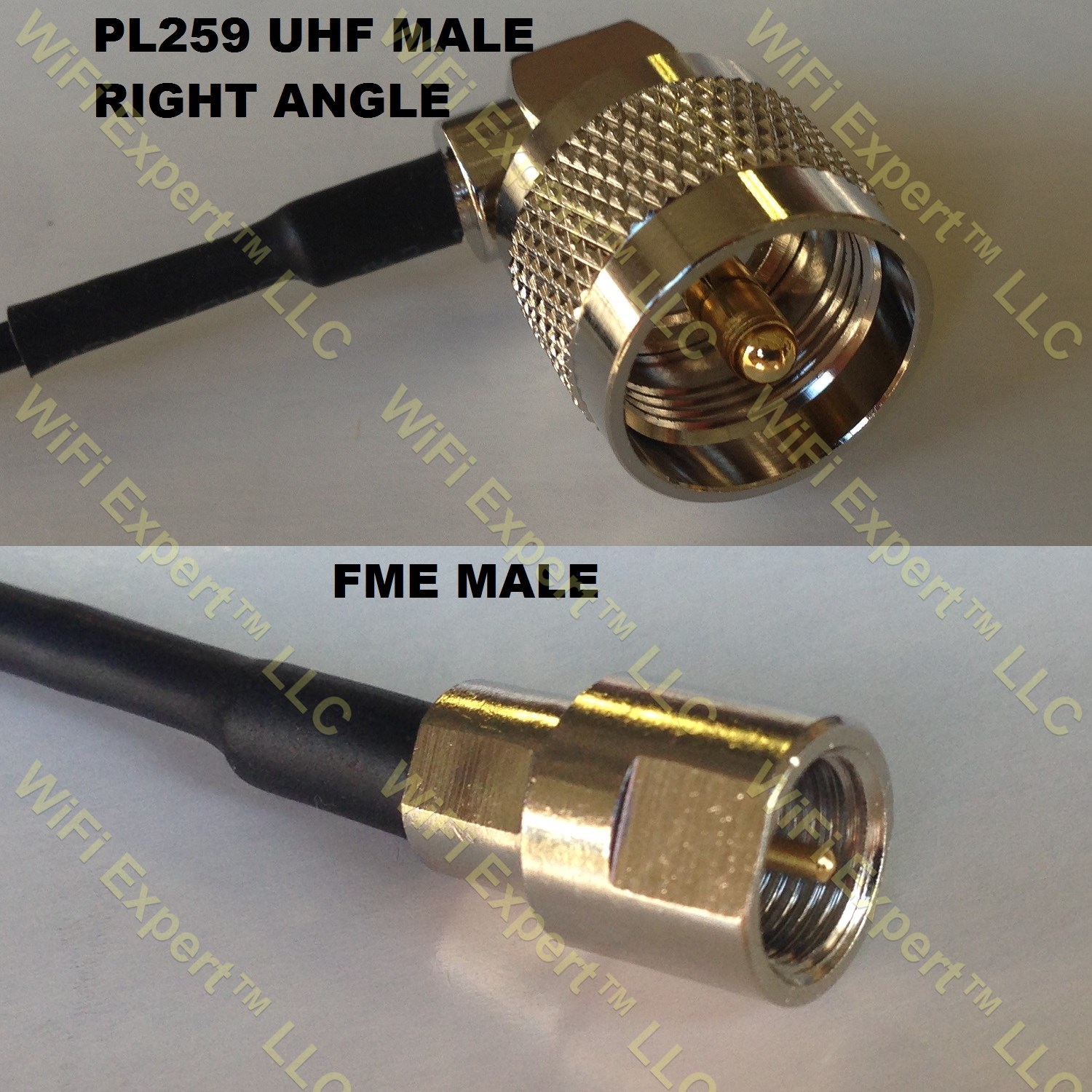 RG400 UHF Male Angle to FME MALE Coaxial RF Pigtail Cable