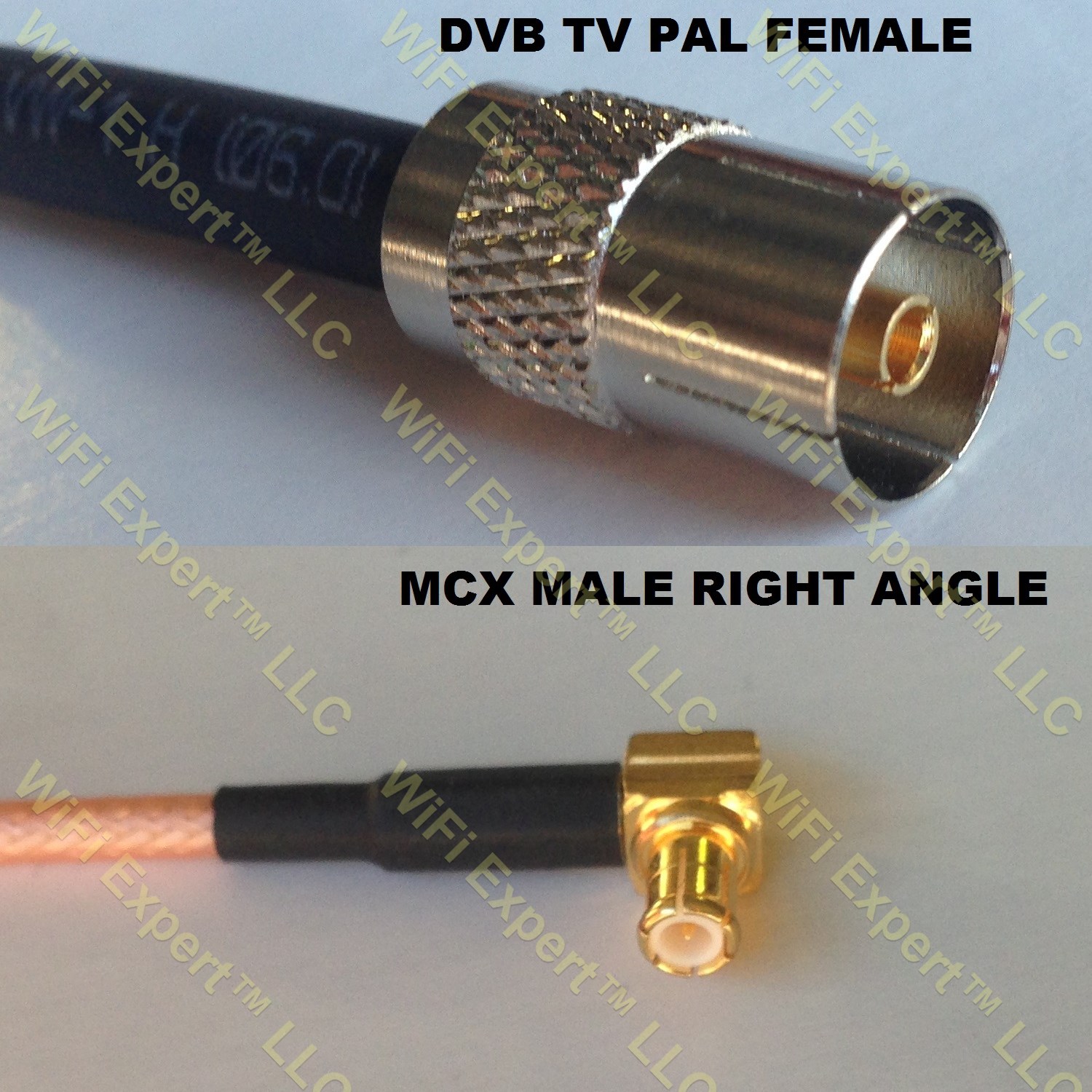 USA-CA RG316 MMCX MALE ANGLE to MCX FEMALE Coaxial RF Pigtail Cable 