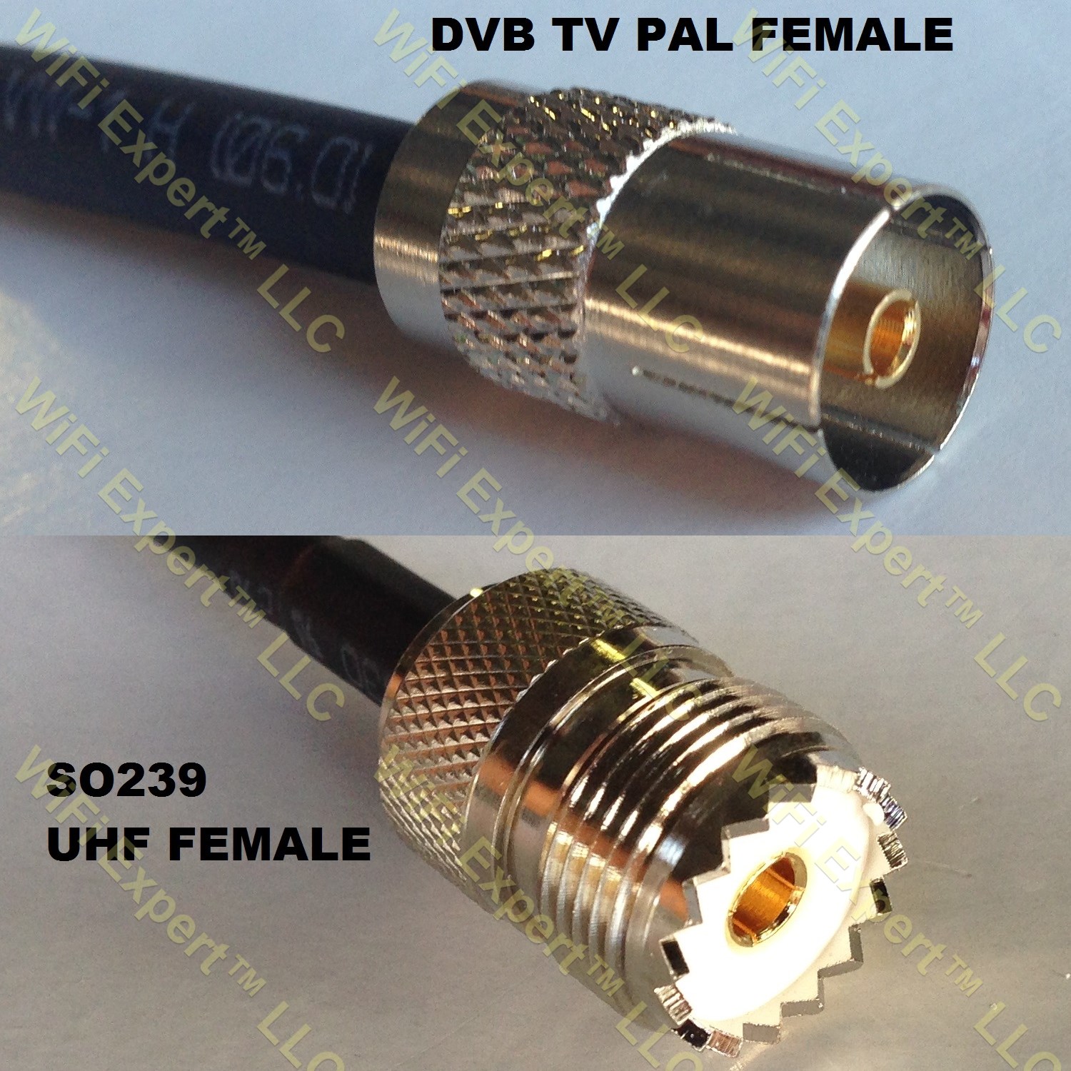 LMR100 DVB TV Pal Female to SO239 UHF Female Coaxial RF Pigtail Cable