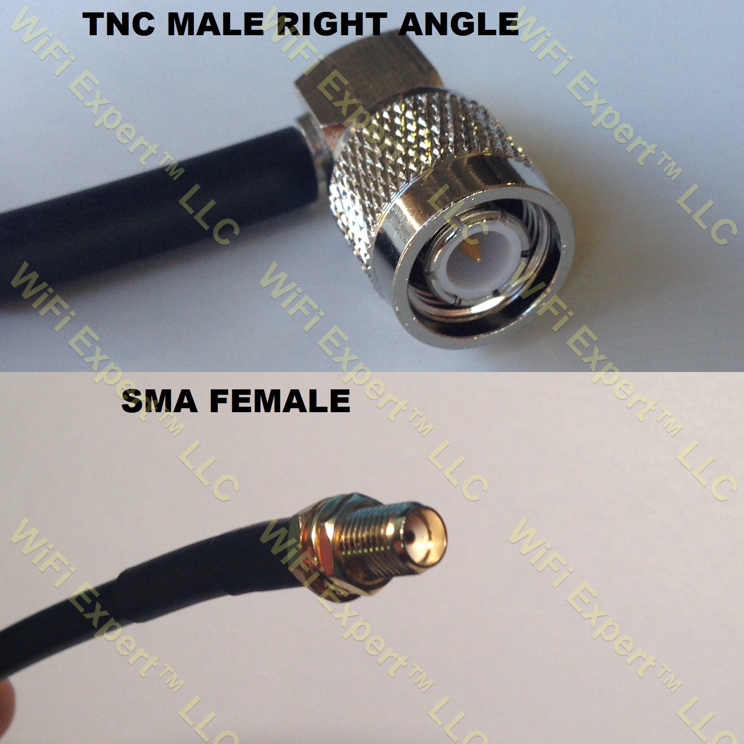 RG400 TNC Male Angle to SMA FEMALE Coaxial RF Pigtail Cable