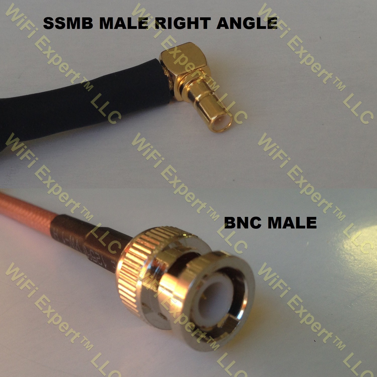 LMR100 SSMB Male Angle to BNC MALE Coaxial RF Pigtail Cable