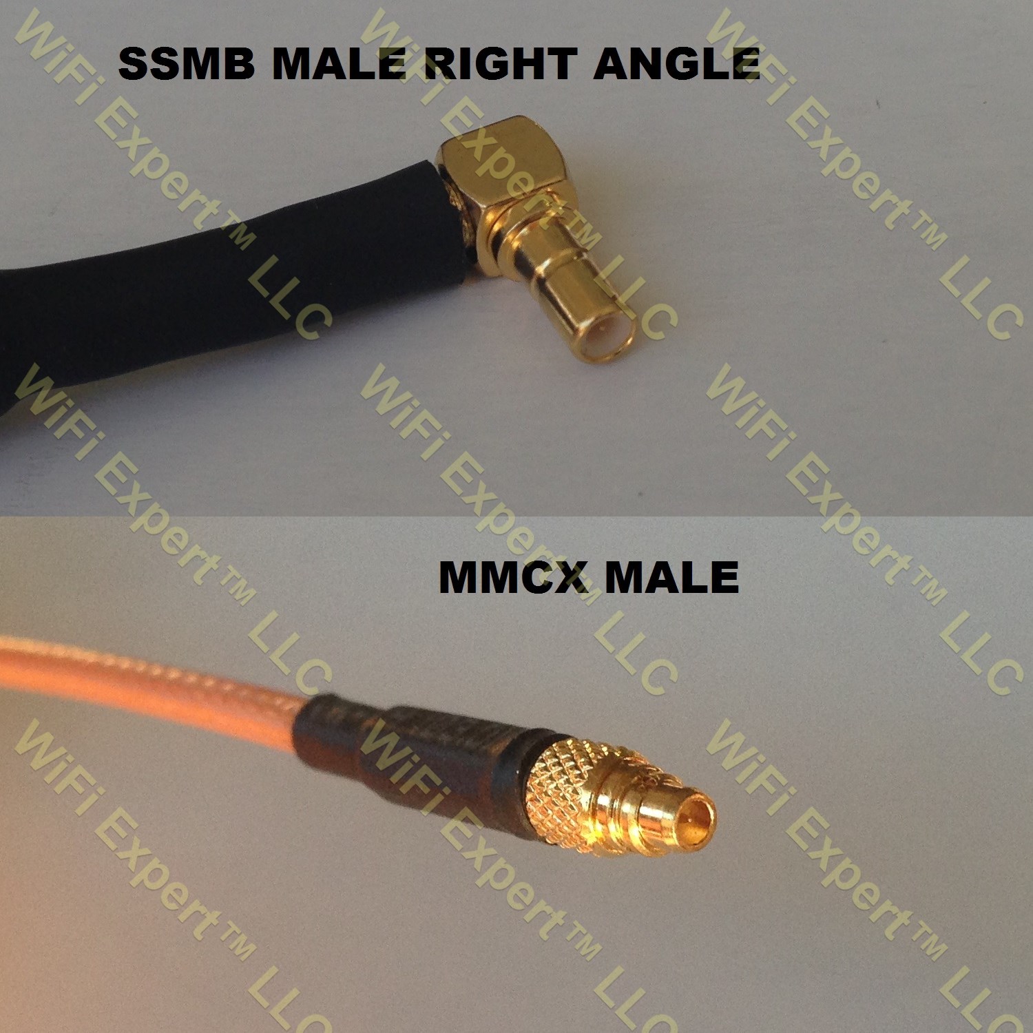 LMR100 SSMB Male Angle to MMCX MALE Coaxial RF Pigtail Cable