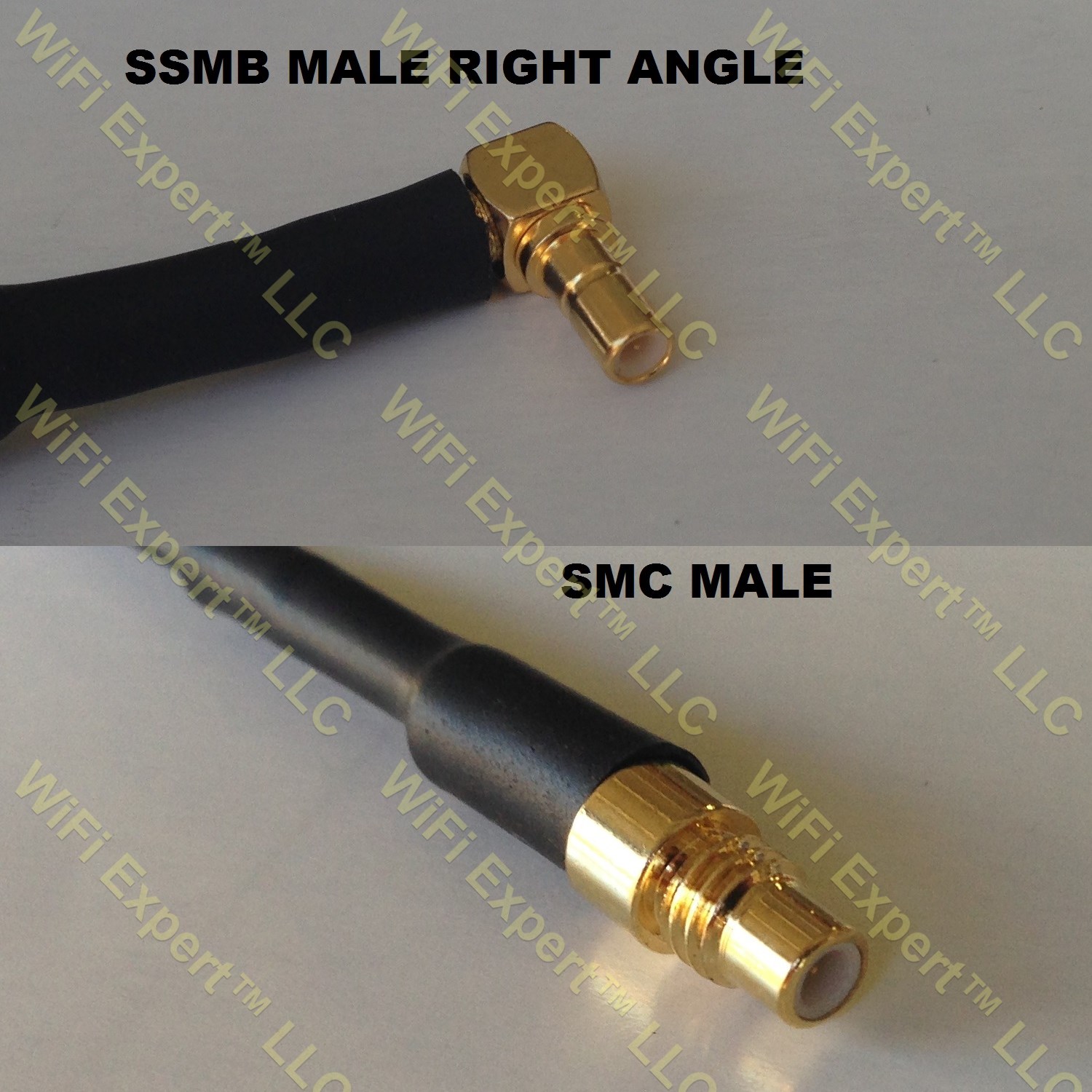 LMR100 SSMB Male Angle to SMC MALE Coaxial RF Pigtail Cable