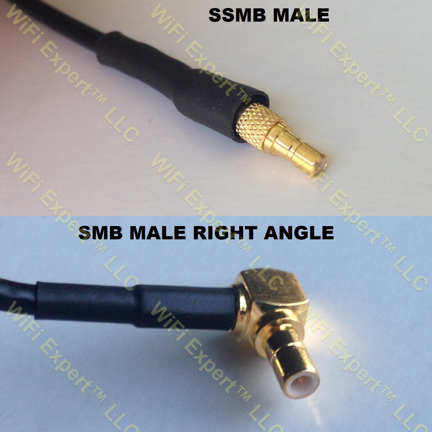 LMR100 SSMB Male to SMB MALE ANGLE Coaxial RF Pigtail Cable