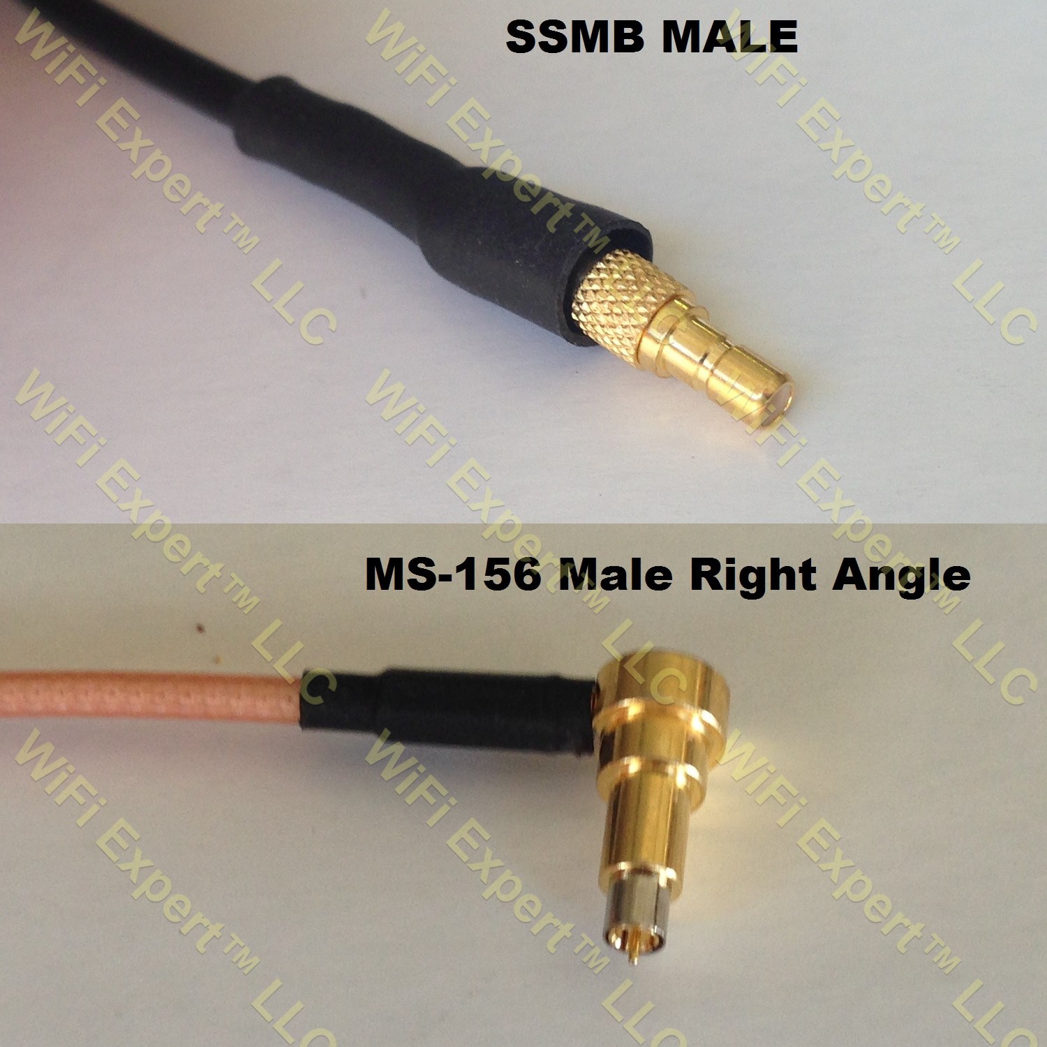 LMR100 SSMB Male to MS-156 MALE ANGLE Coaxial RF Pigtail Cable
