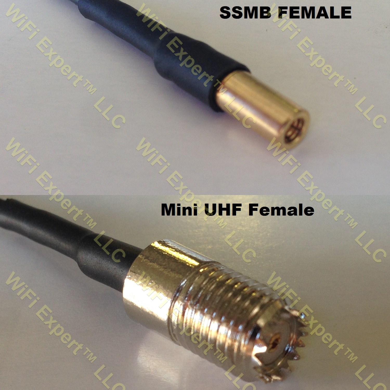 LMR100 SSMB Female to MINI UHF FEMALE Coaxial RF Pigtail Cable