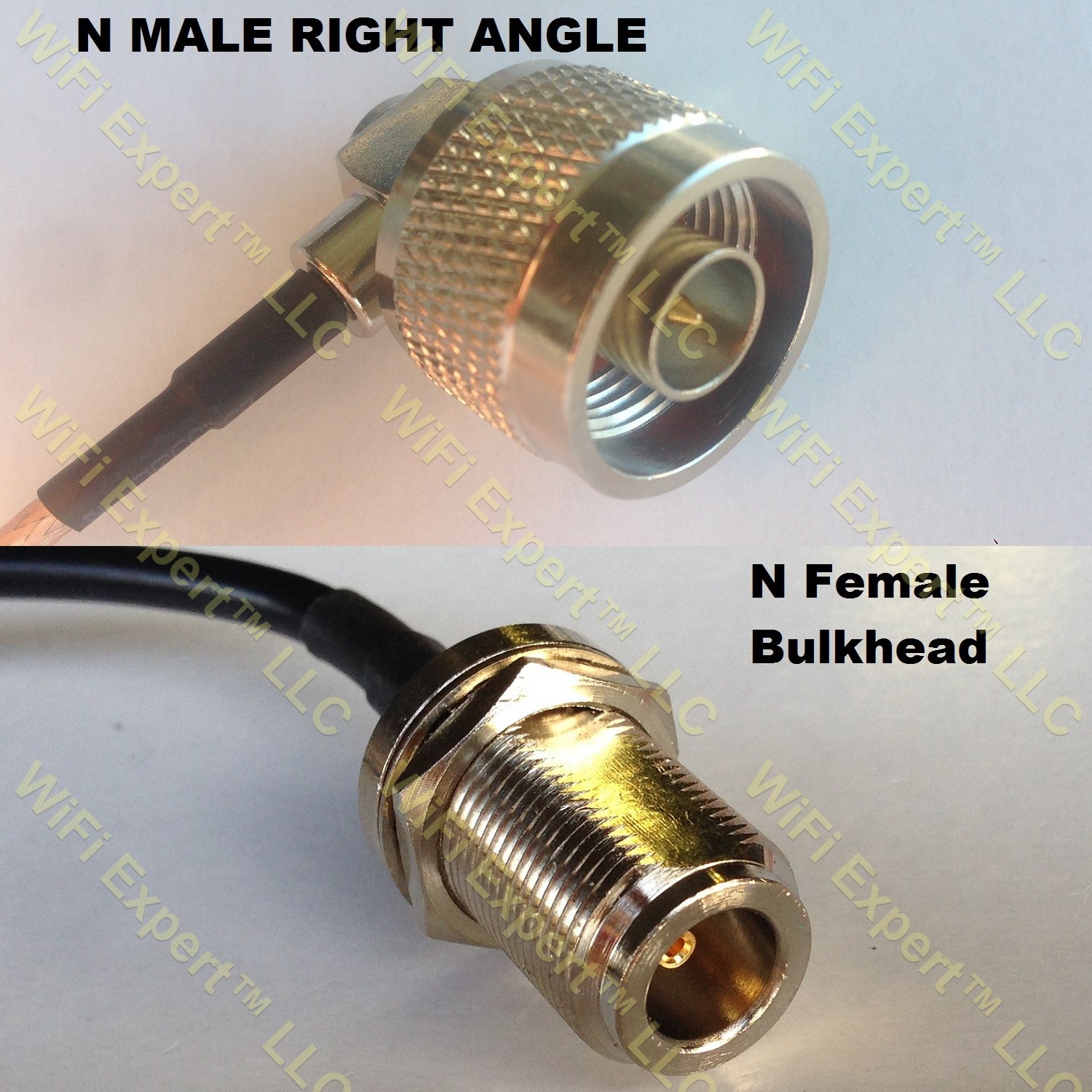 LMR100 N MALE ANGLE to N FEMALE BULKHEAD Coaxial RF Pigtail Cable