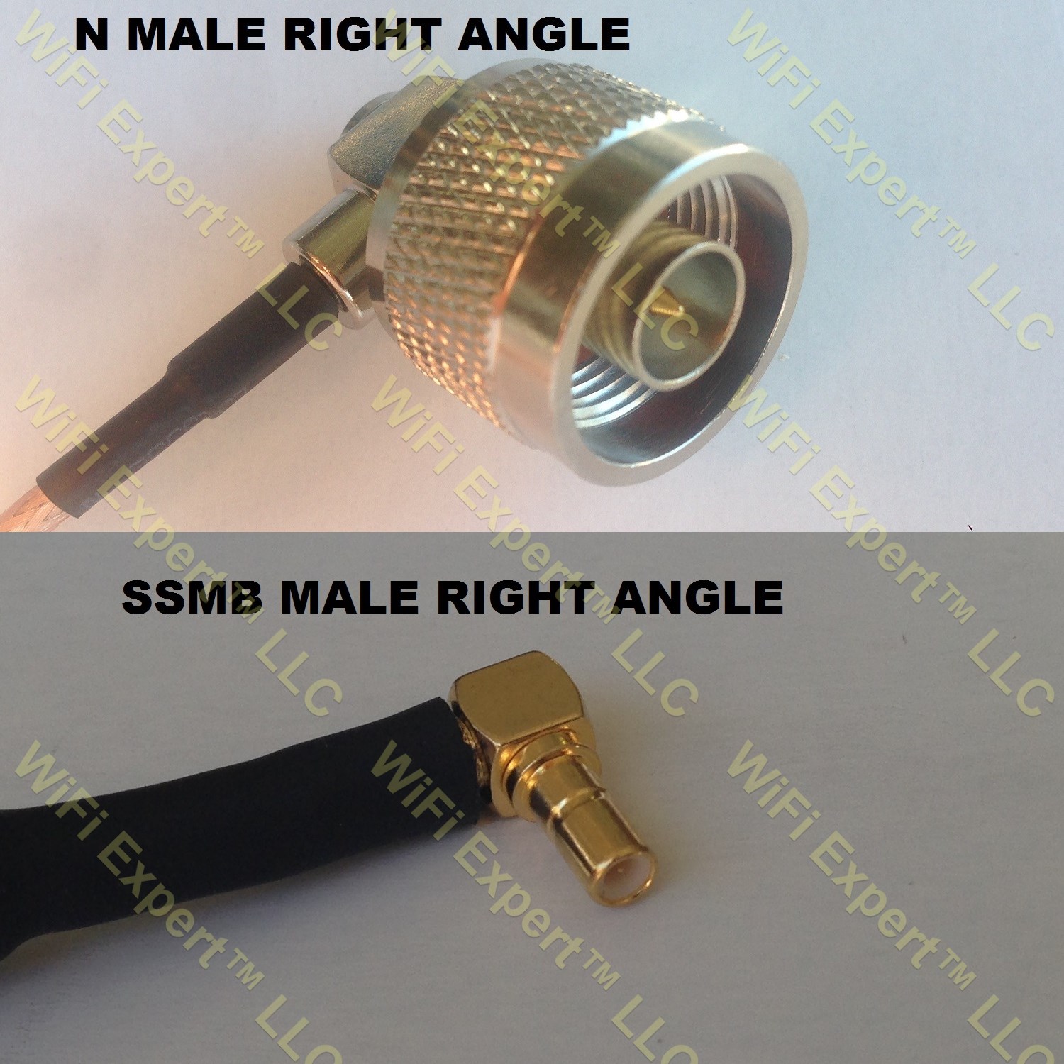 LMR100 N MALE ANGLE to SSMB Male Angle Coaxial RF Pigtail Cable