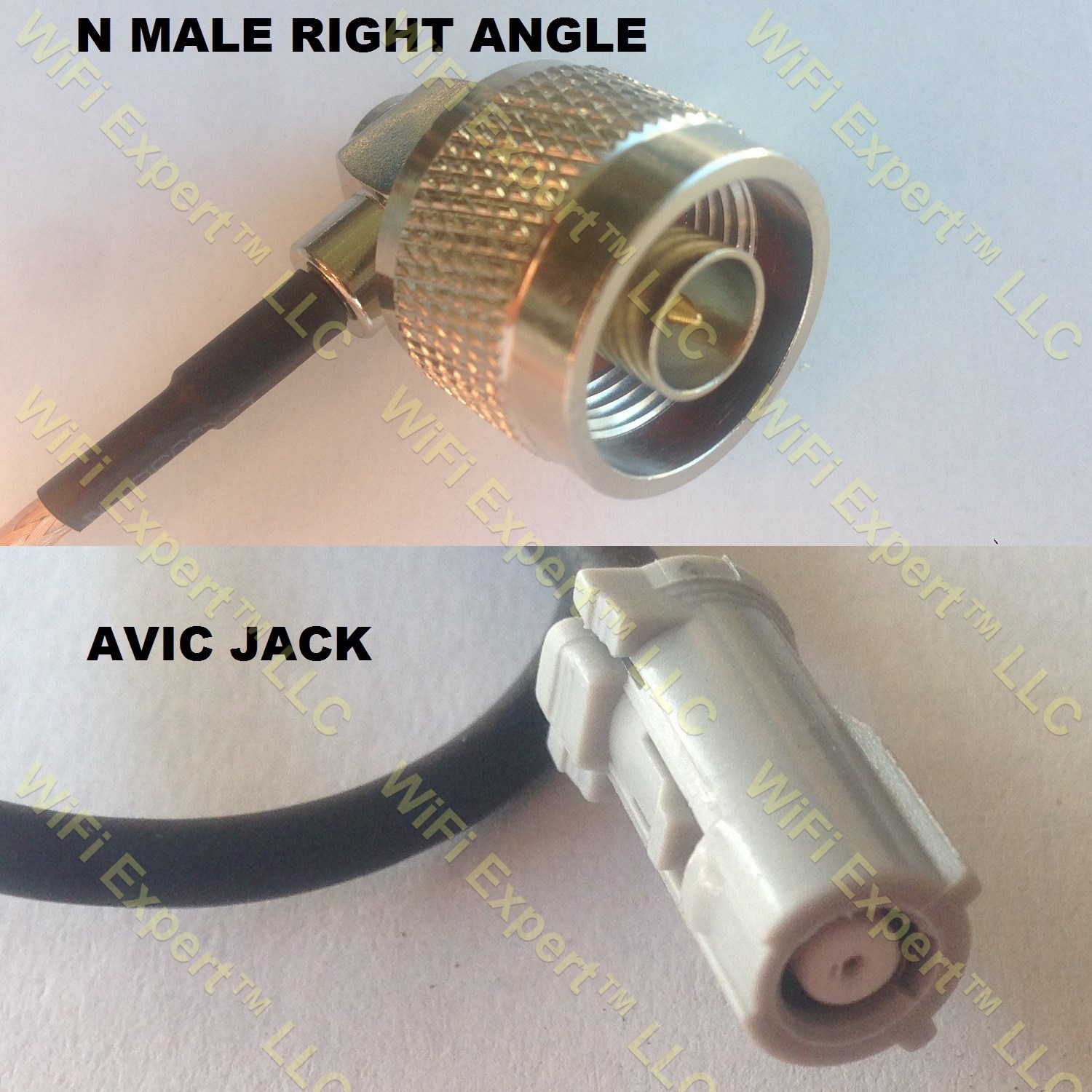 LMR100 N MALE ANGLE to AVIC Jack Coaxial RF Pigtail Cable