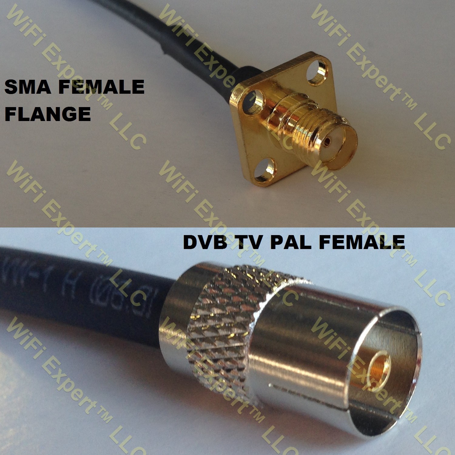 LMR100 SMA FEMALE FLANGE to DVB TV Pal Female Coaxial RF Pigtail Cable