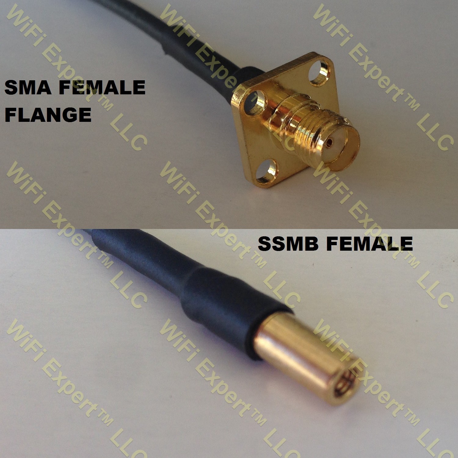 LMR100 SMA FEMALE FLANGE to SSMB Female Coaxial RF Pigtail Cable