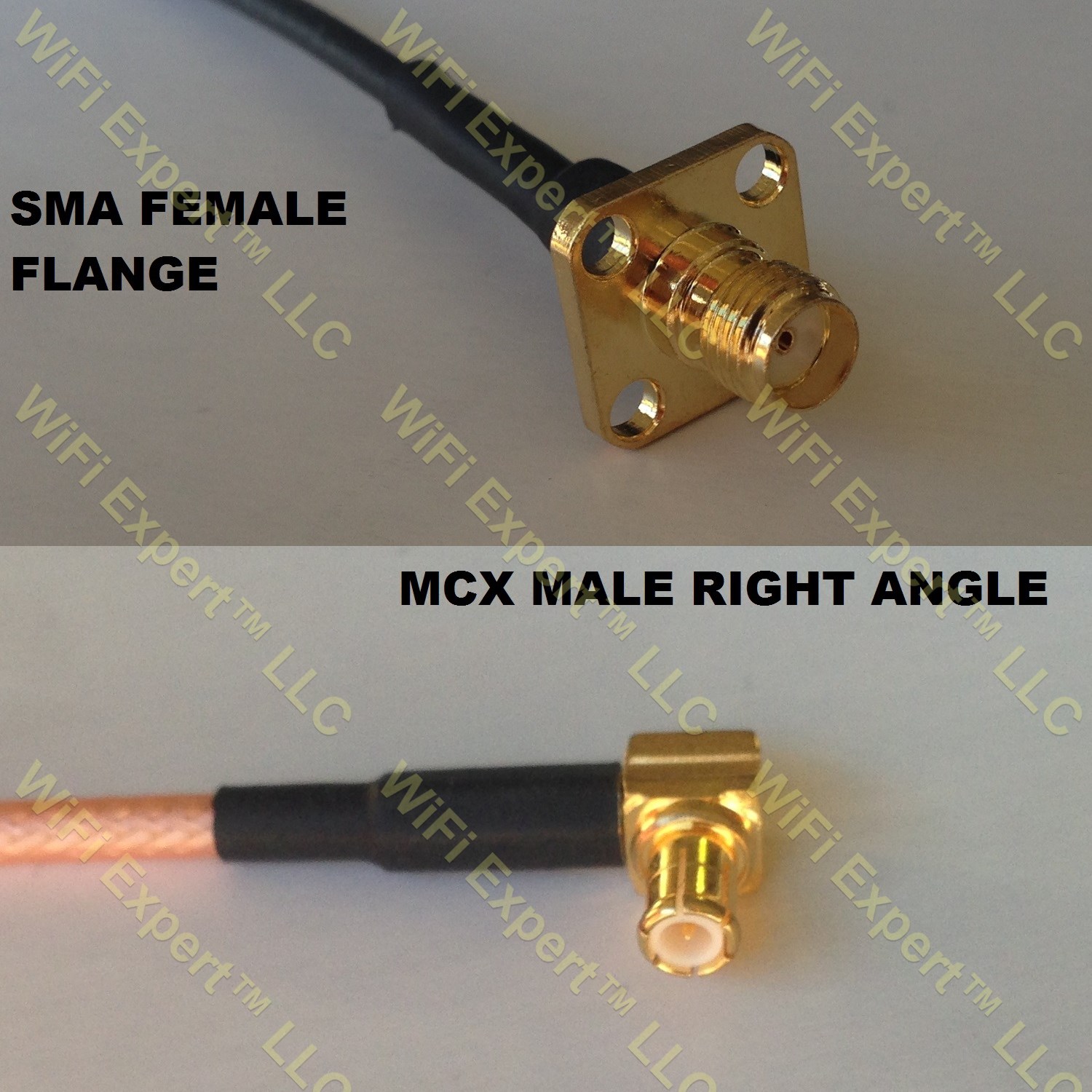 RG316 SMA MALE to SMA MALE ANGLE Coaxial RF Pigtail Cable from 2" up to 20'