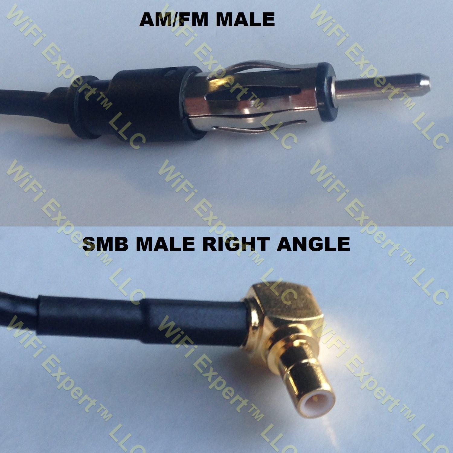 LMR100 AM/FM MALE to SMB MALE ANGLE Coaxial RF Pigtail Cable