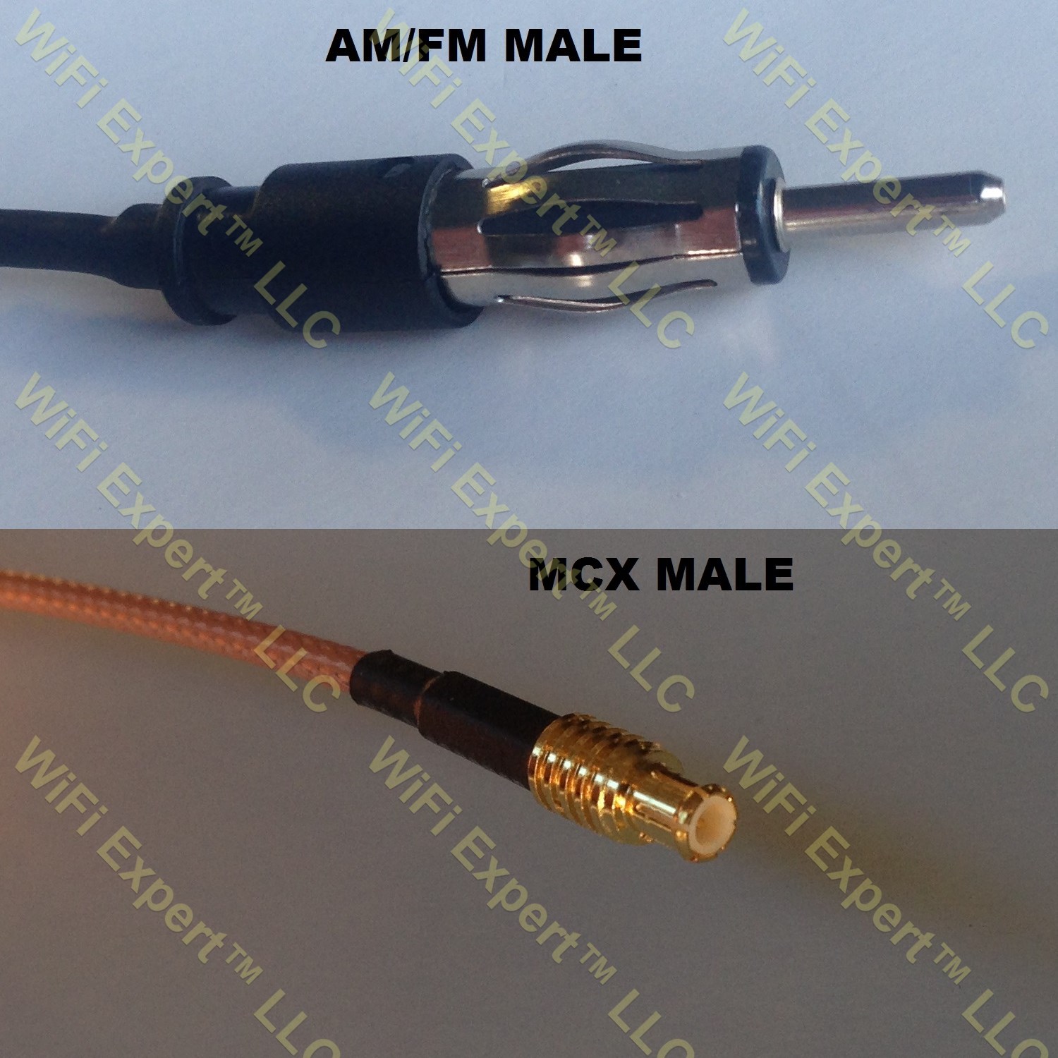 LMR100 AM/FM MALE to MCX MALE Coaxial RF Pigtail Cable