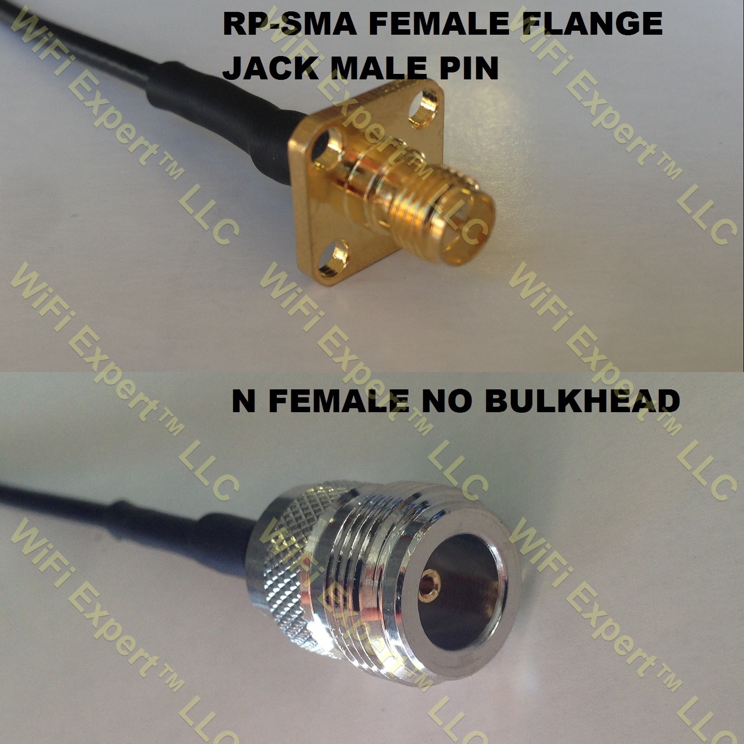 RG316 RP-SMA Female Flange to N FEMALE Coaxial RF Pigtail Cable