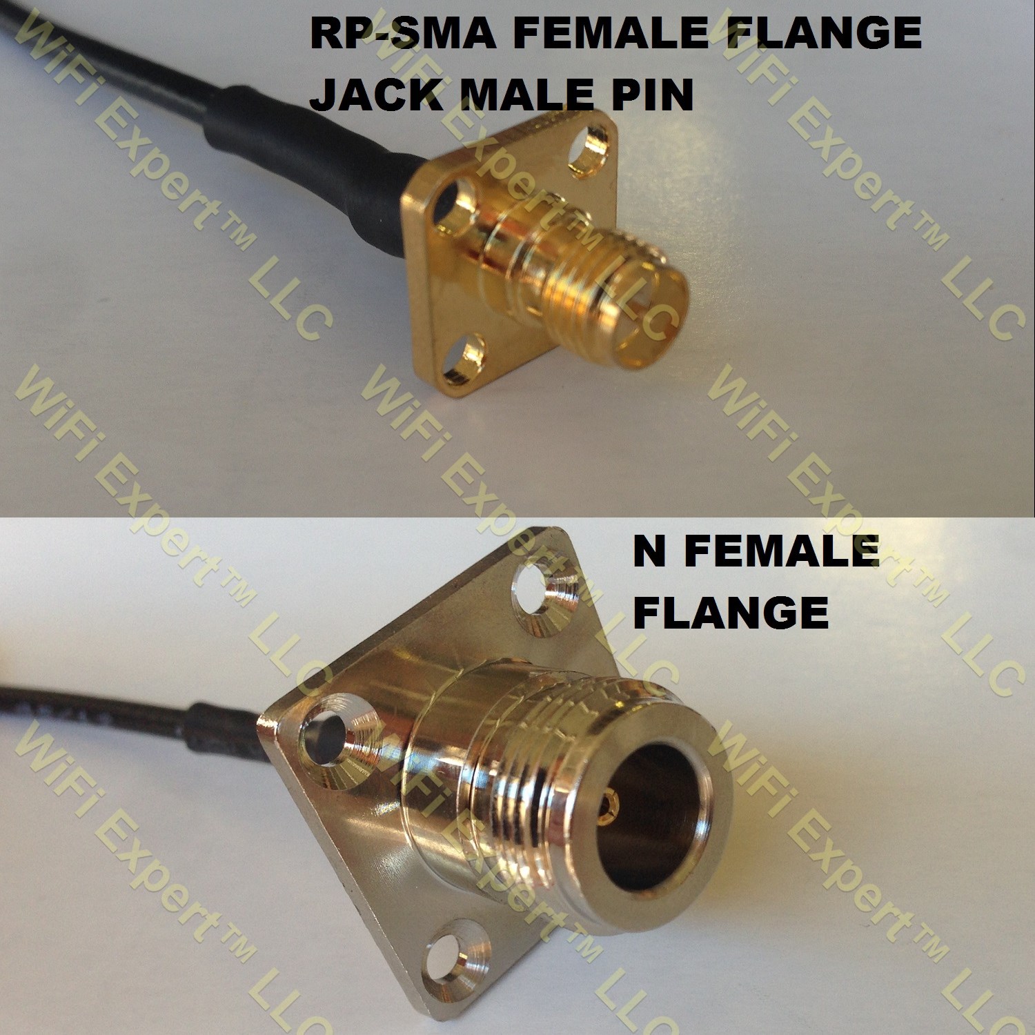 RG316 RP-SMA Female Flange to N FLANGE FEMALE Coaxial RF Pigtail Cable