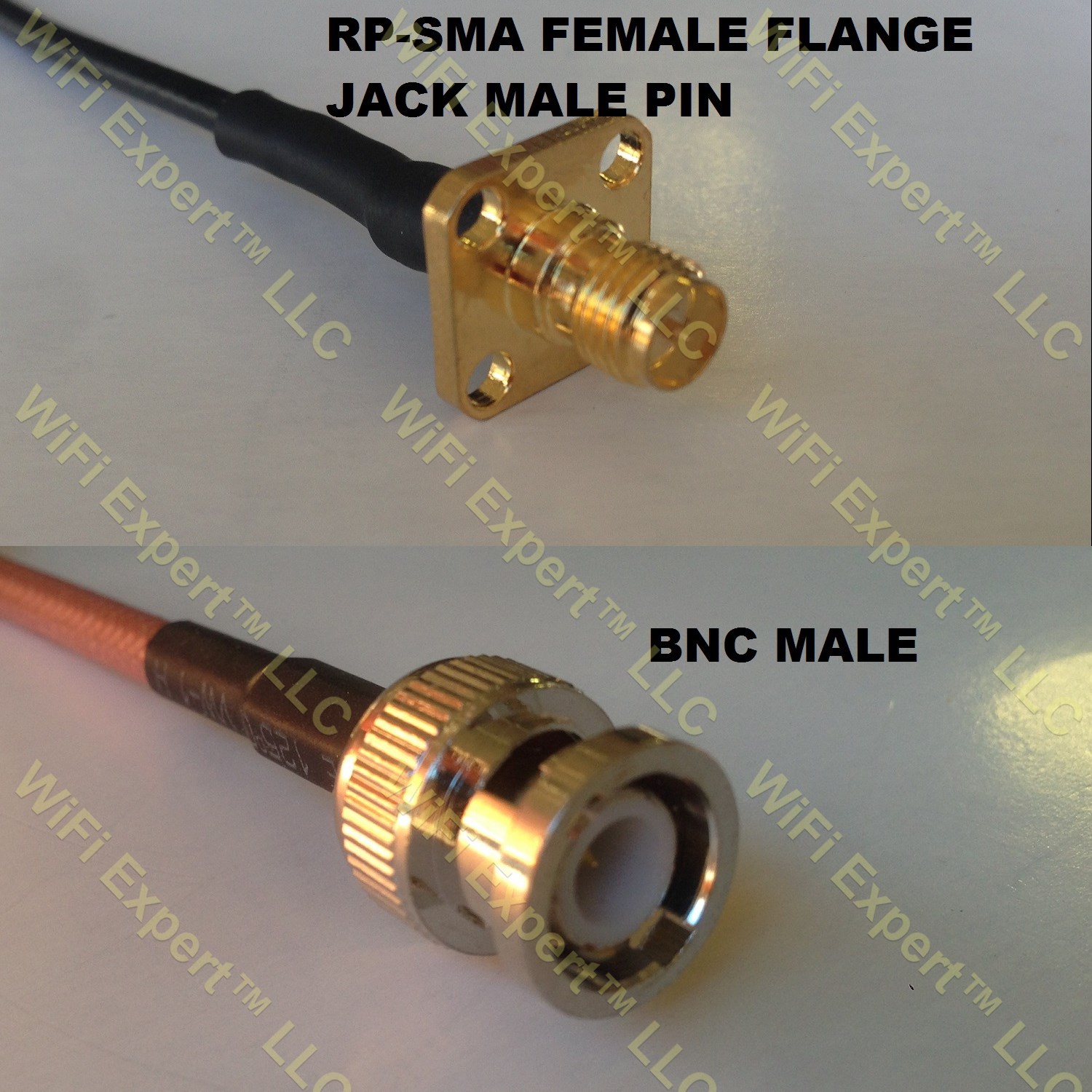 RG316 RP-SMA Female Flange to BNC MALE Coaxial RF Pigtail Cable