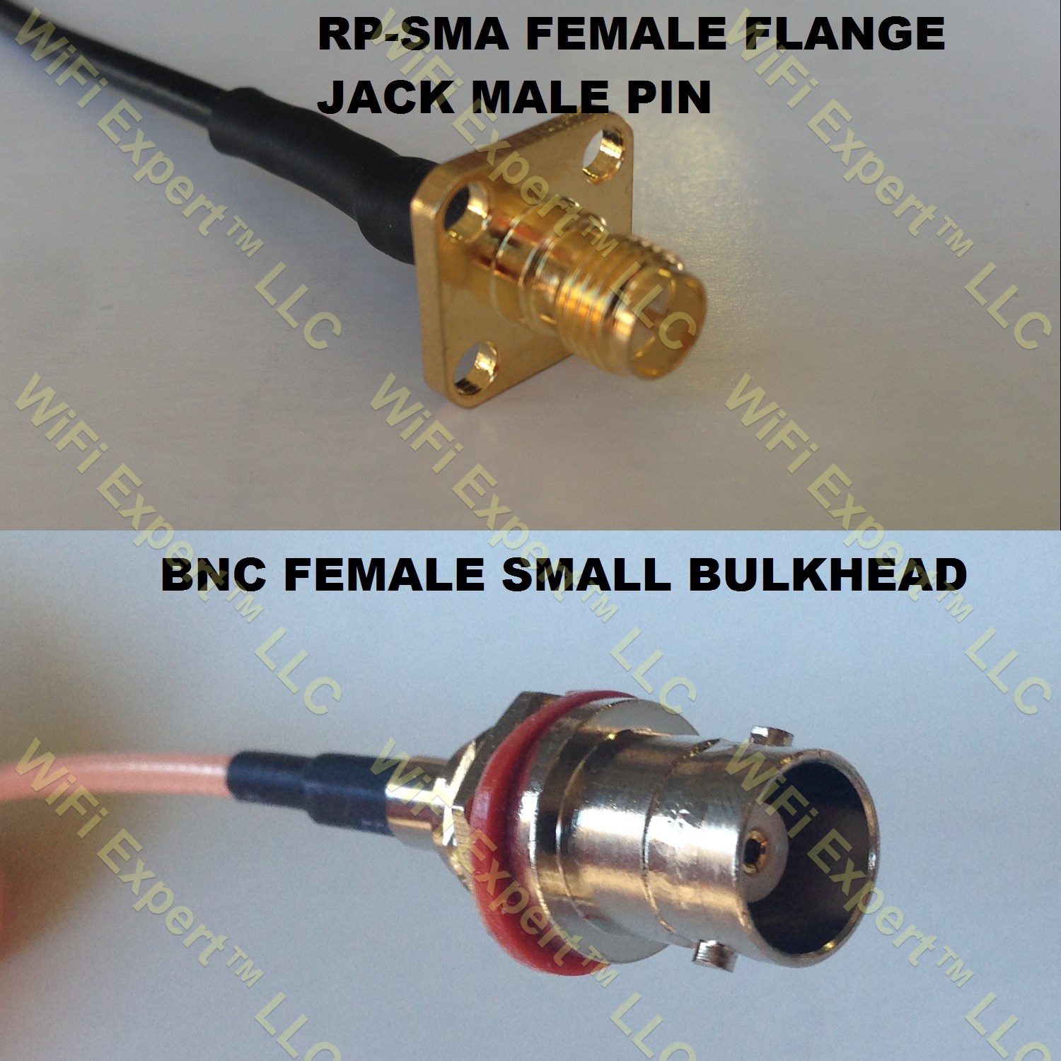 RG316 RP-SMA Female Flange to BNC FEMALE SM BULKHEAD Coaxial RF Pigtail Cable