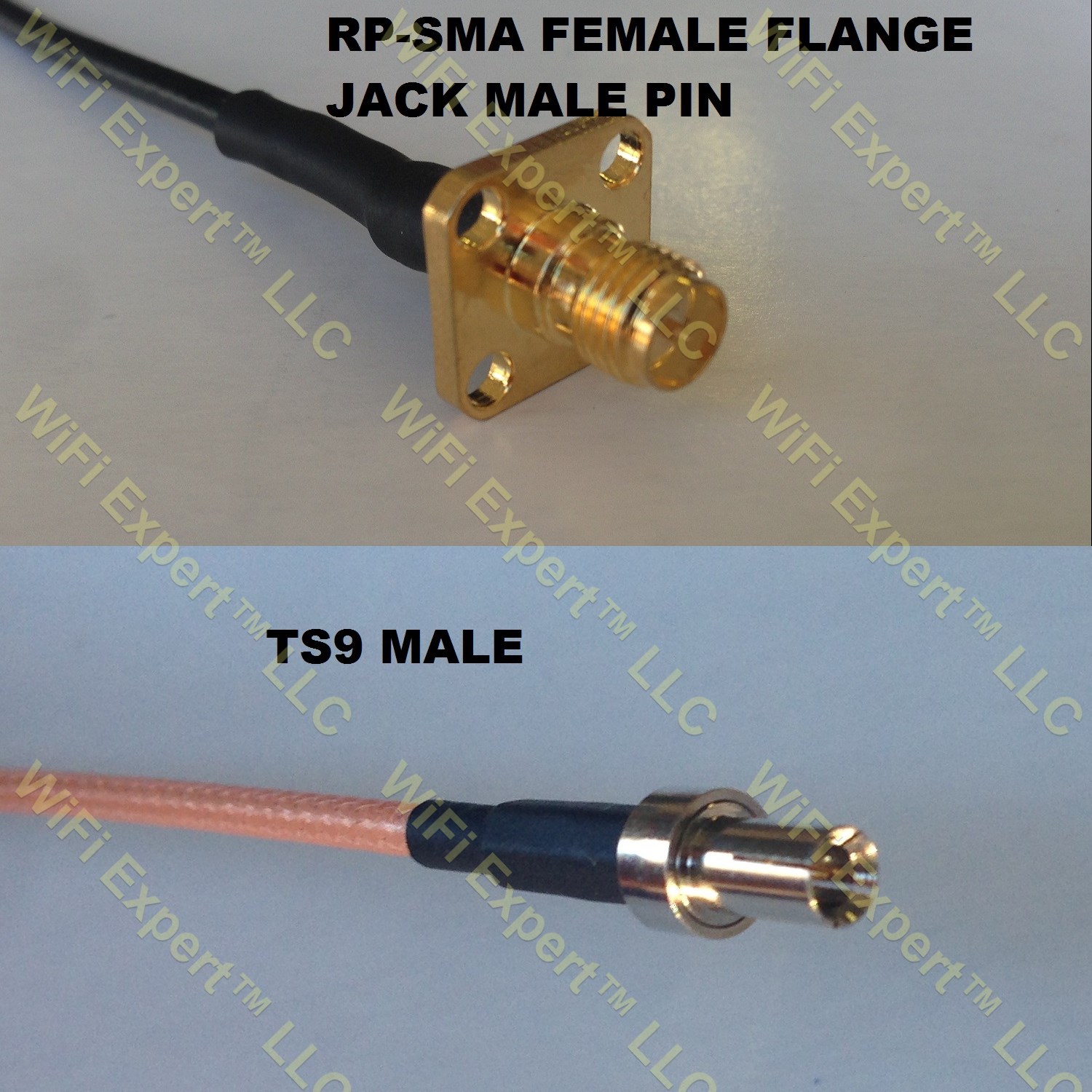 RG316 RP-SMA Female Flange to TS-9 MALE Coaxial RF Pigtail Cable