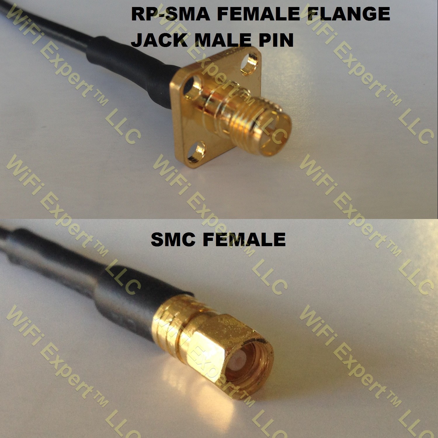 RG316 RP-SMA Female Flange to SMC FEMALE Coaxial RF Pigtail Cable