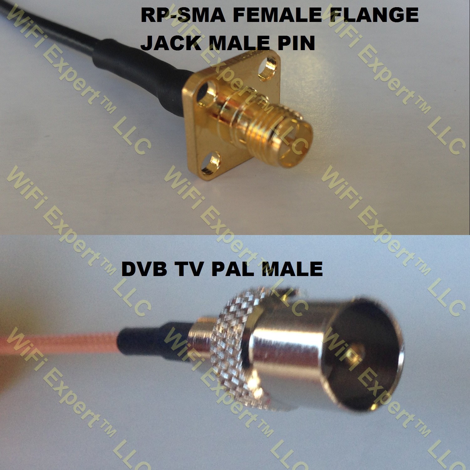RG316 RP-SMA Female Flange to DVB TV Pal Male Coaxial RF Pigtail Cable