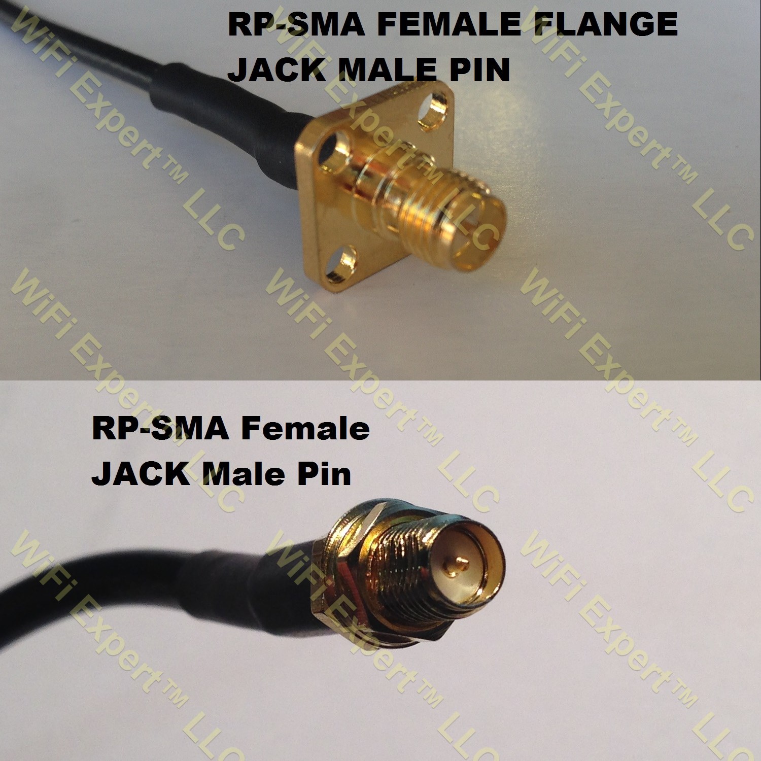 RG316 RP-SMA Female Flange to RP-SMA FEMALE Coaxial RF Pigtail Cable