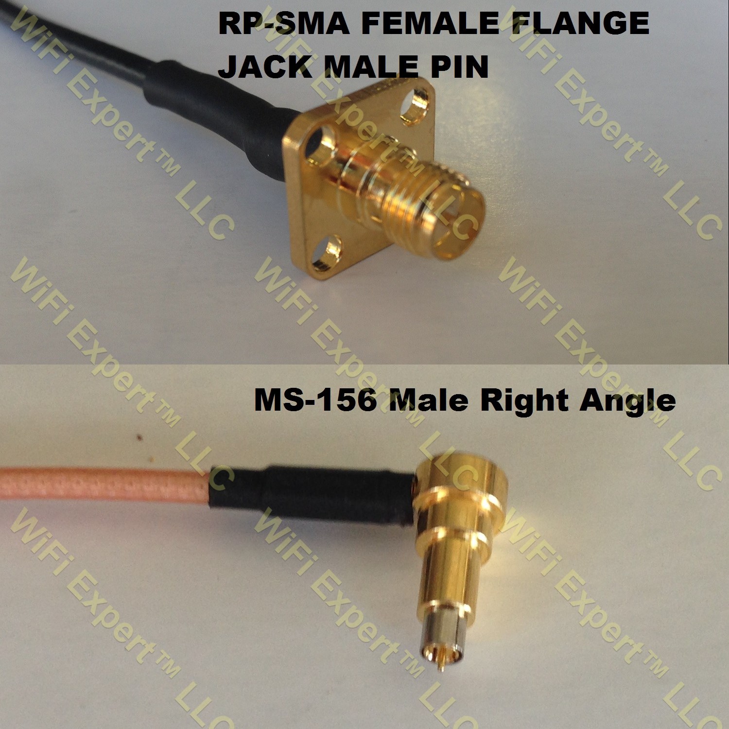 RG316 RP-SMA Female Flange to MS-156 MALE ANGLE Coaxial RF Pigtail Cable