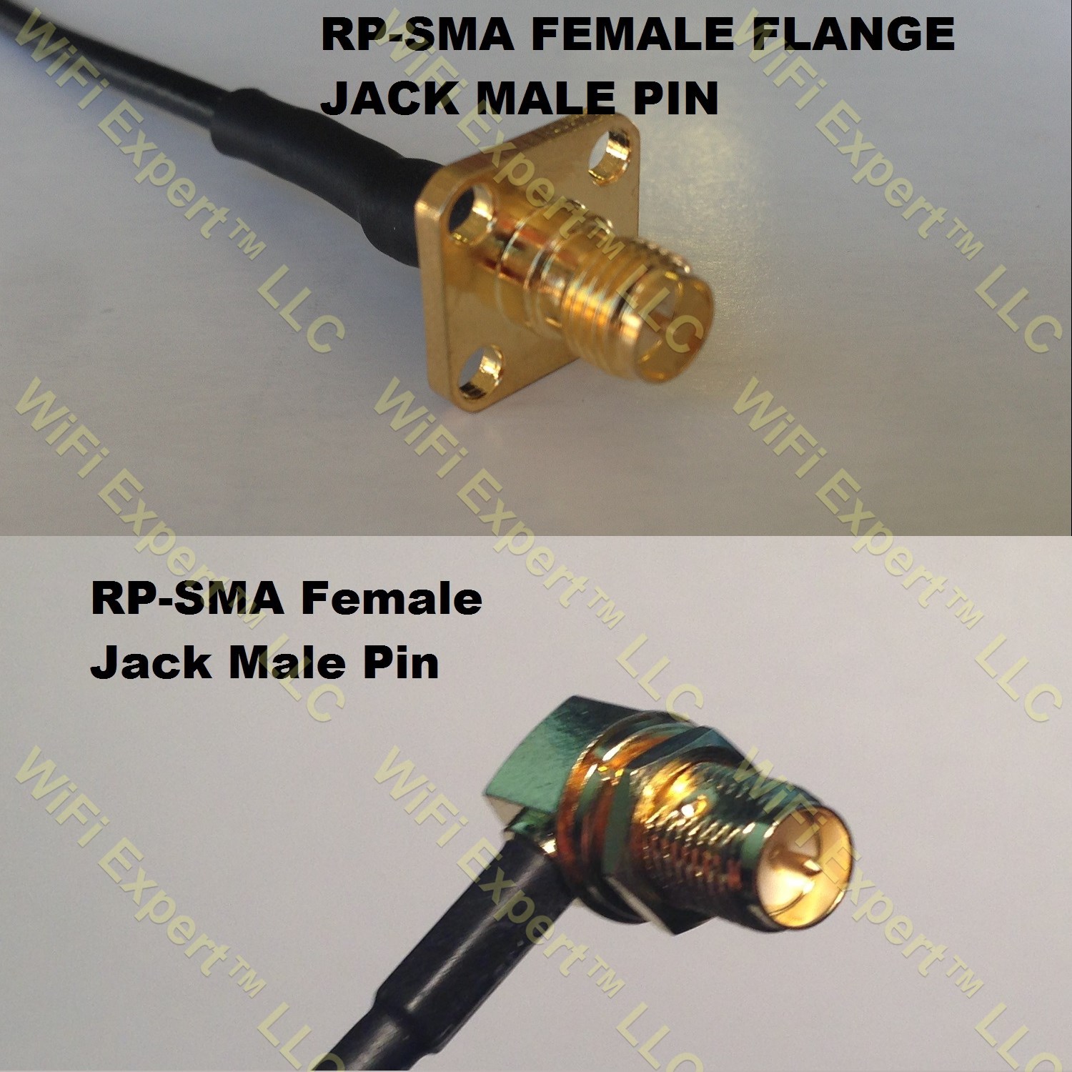 RG316 RP-SMA Female Flange to RP-SMA FEMALE ANGLE Coaxial RF Pigtail Cable